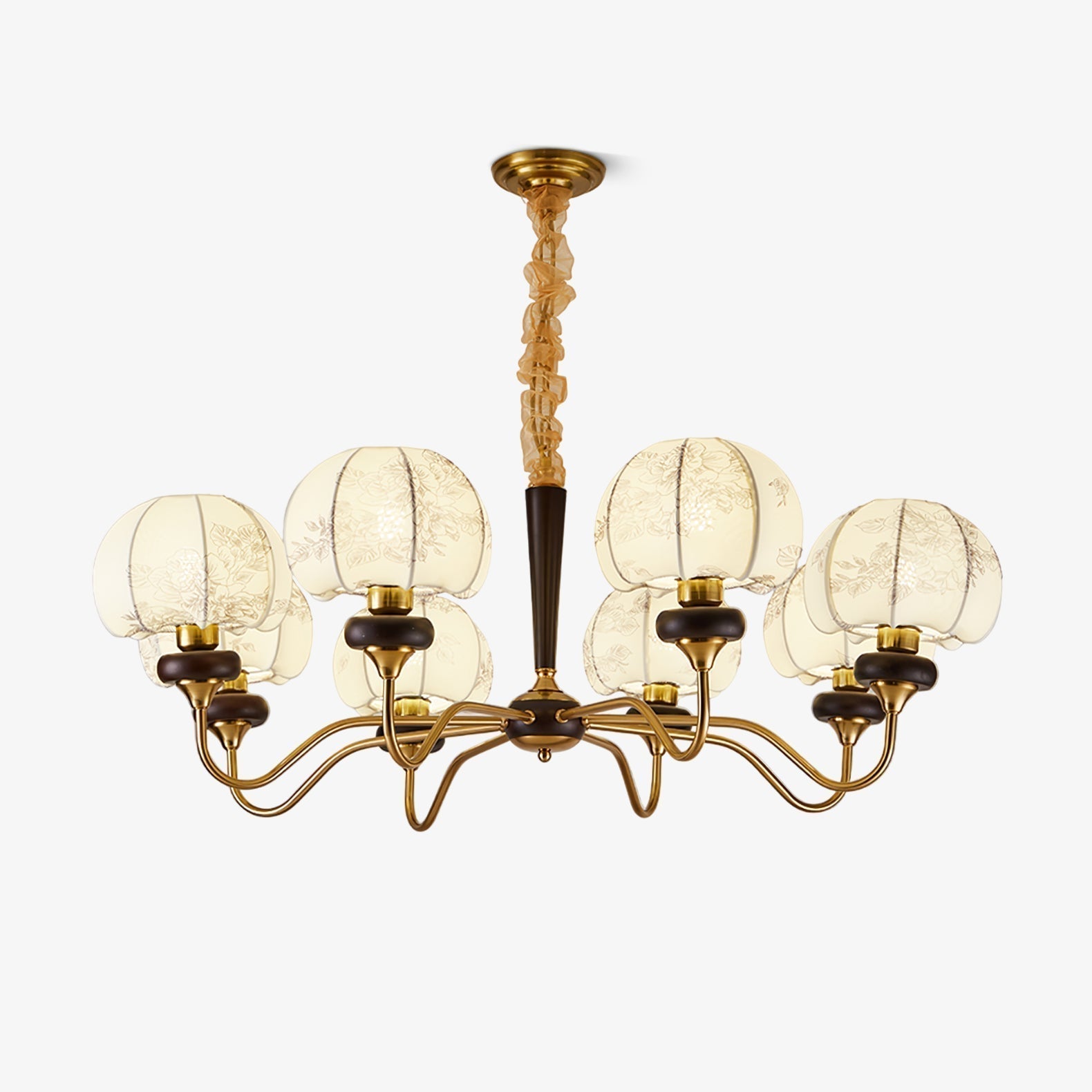 Orchid Vintage Fabric Chandelier - Blowlighting