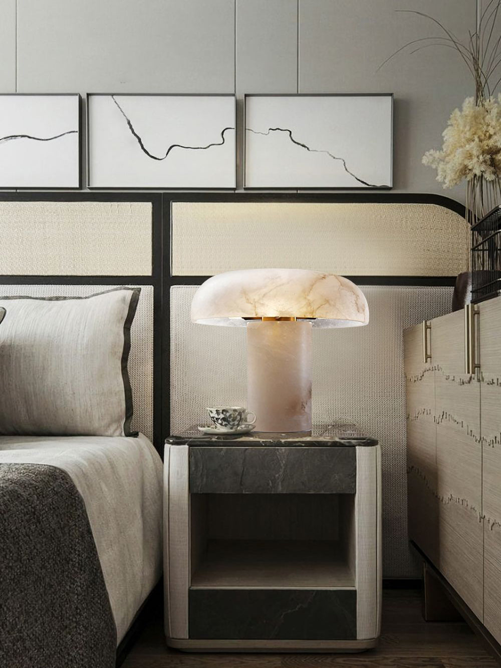 Mushroom Type Table Lamp - Lamp Copper