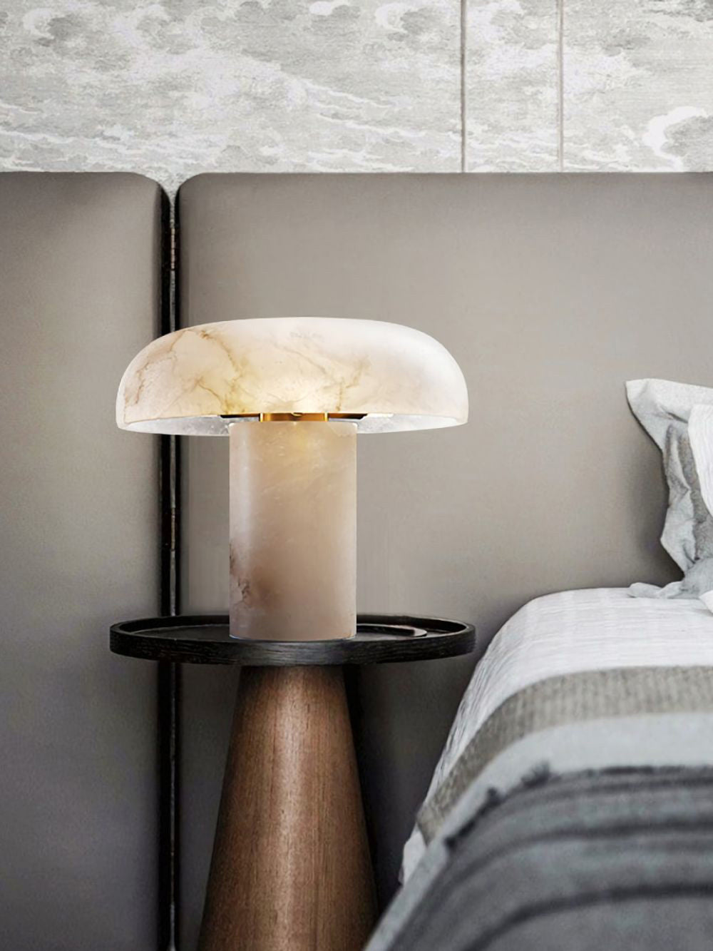 Mushroom Type Table Lamp - Lamp Copper