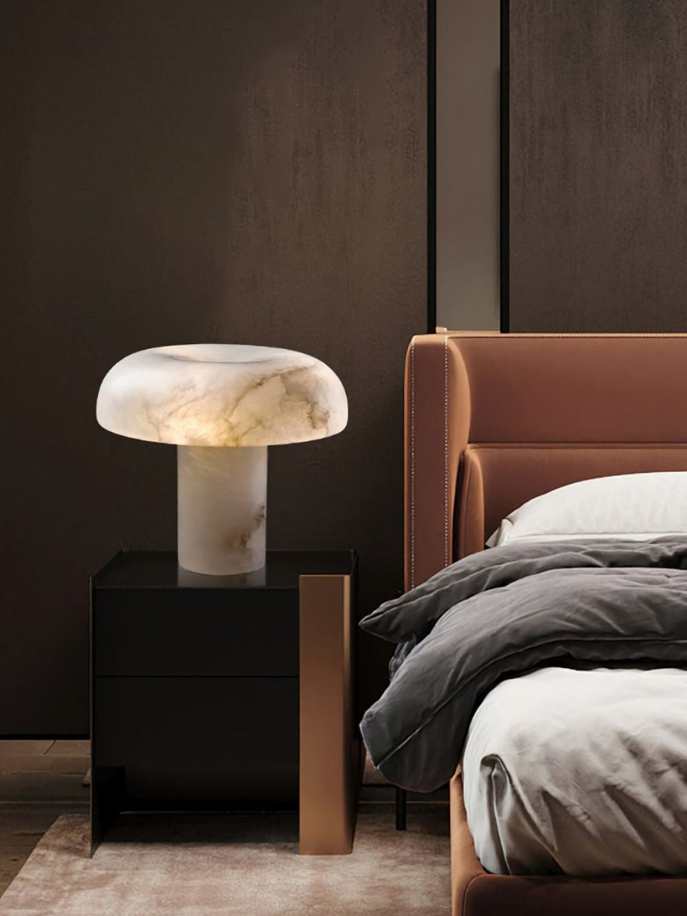 Mushroom Type Table Lamp - Lamp Copper