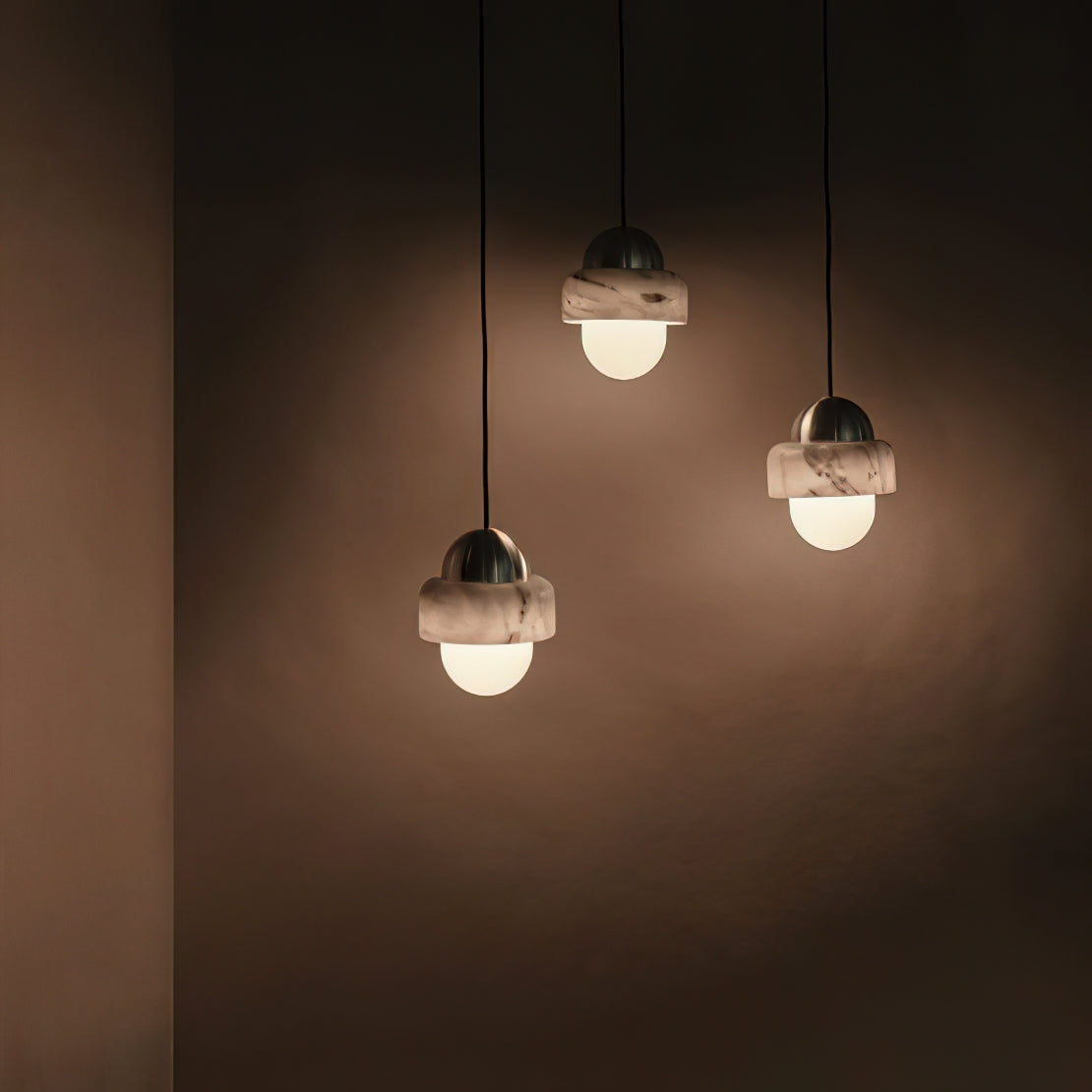 Elliren Modern Minimalist Marble Glass Pendant Lamp - Lamp Copper