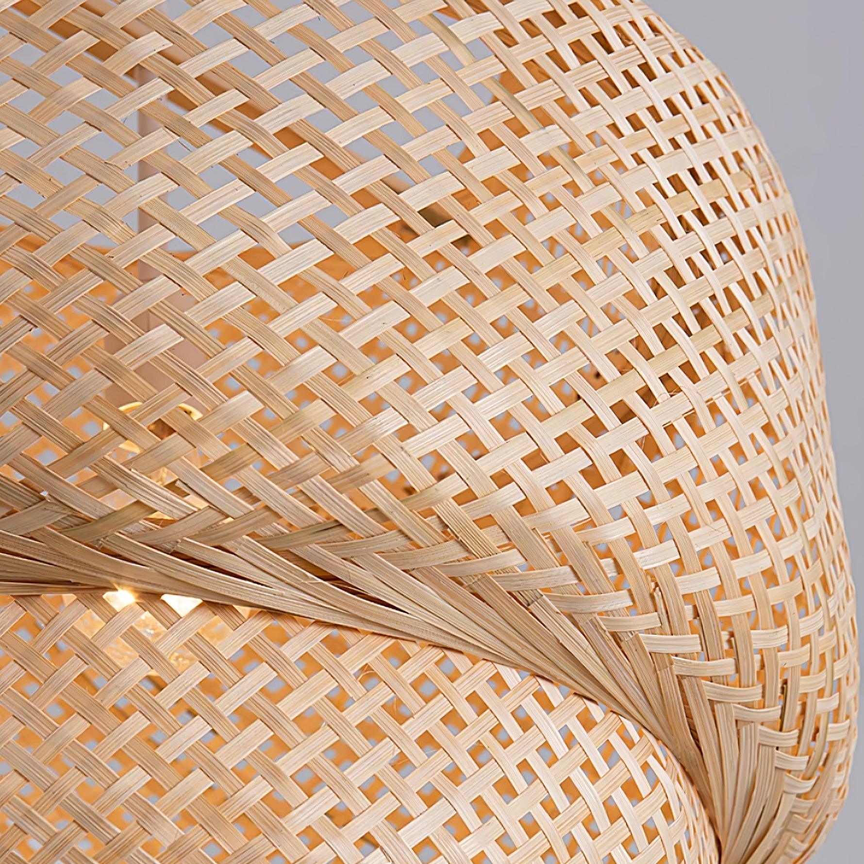 Pendant Lamp Double Layer Woven Bamboo Shade Organic Natural - Letslighting