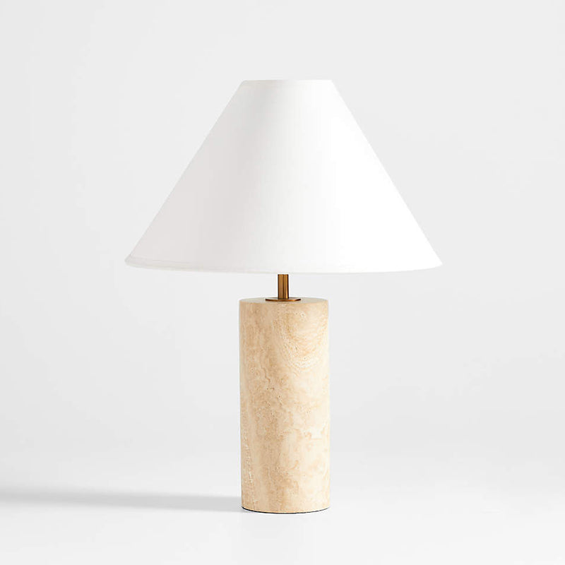 Navagio Travertine Table Lamp - Lamp Copper