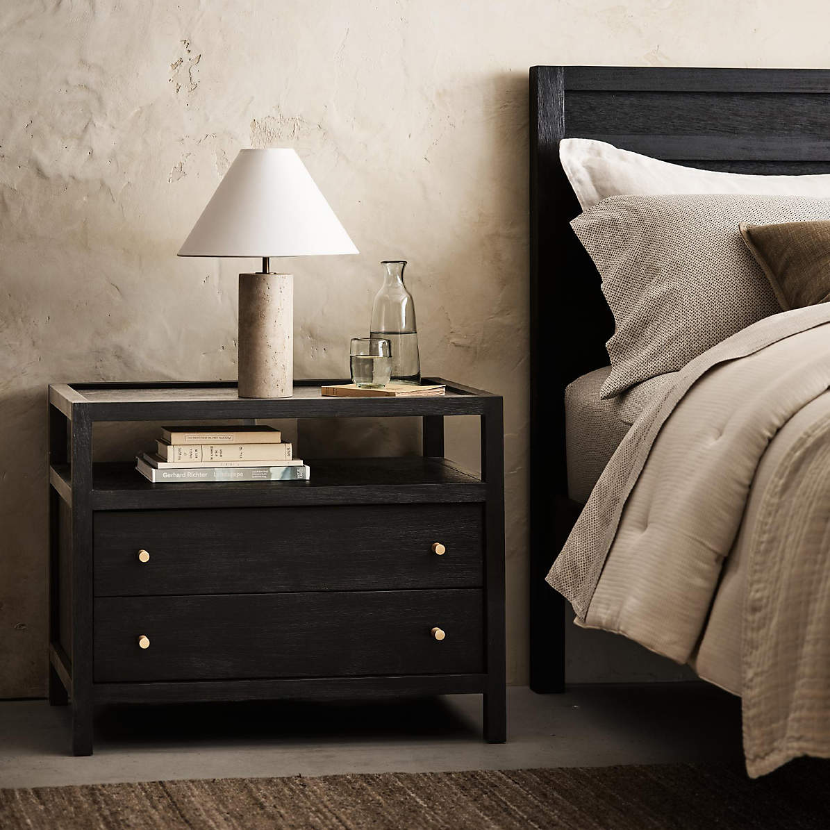 Navagio Travertine Table Lamp - Lamp Copper