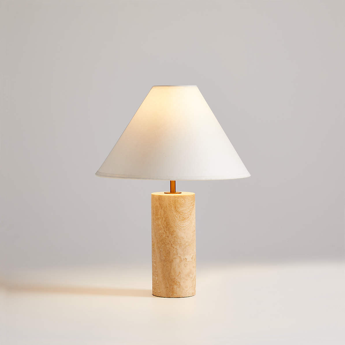 Navagio Travertine Table Lamp - Lamp Copper