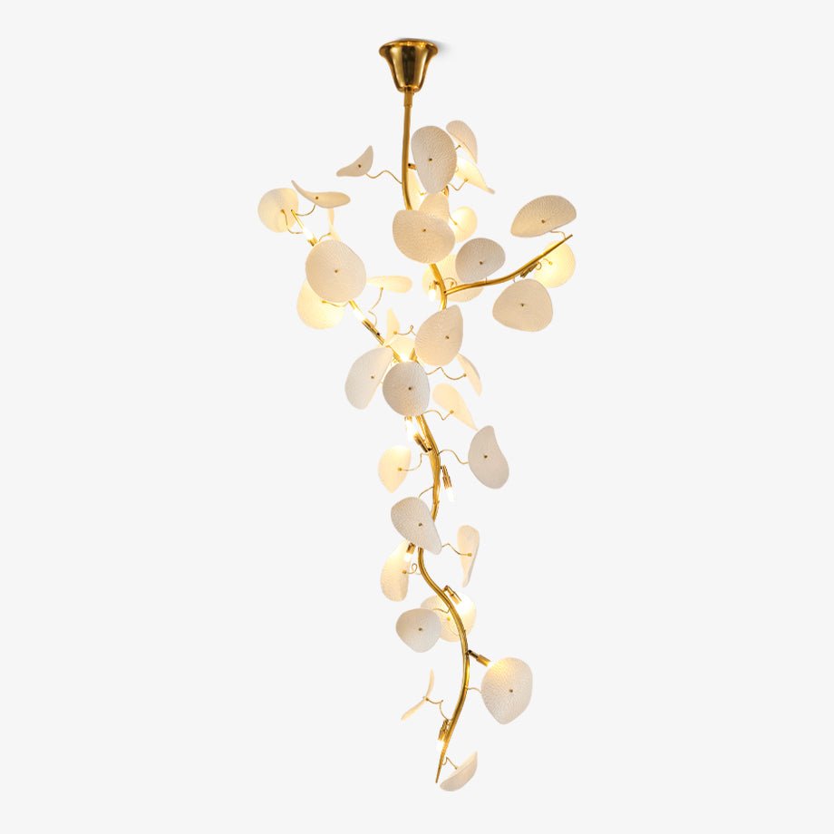 Orthair Branch Ceramic Brass Chandelier - Blowlighting