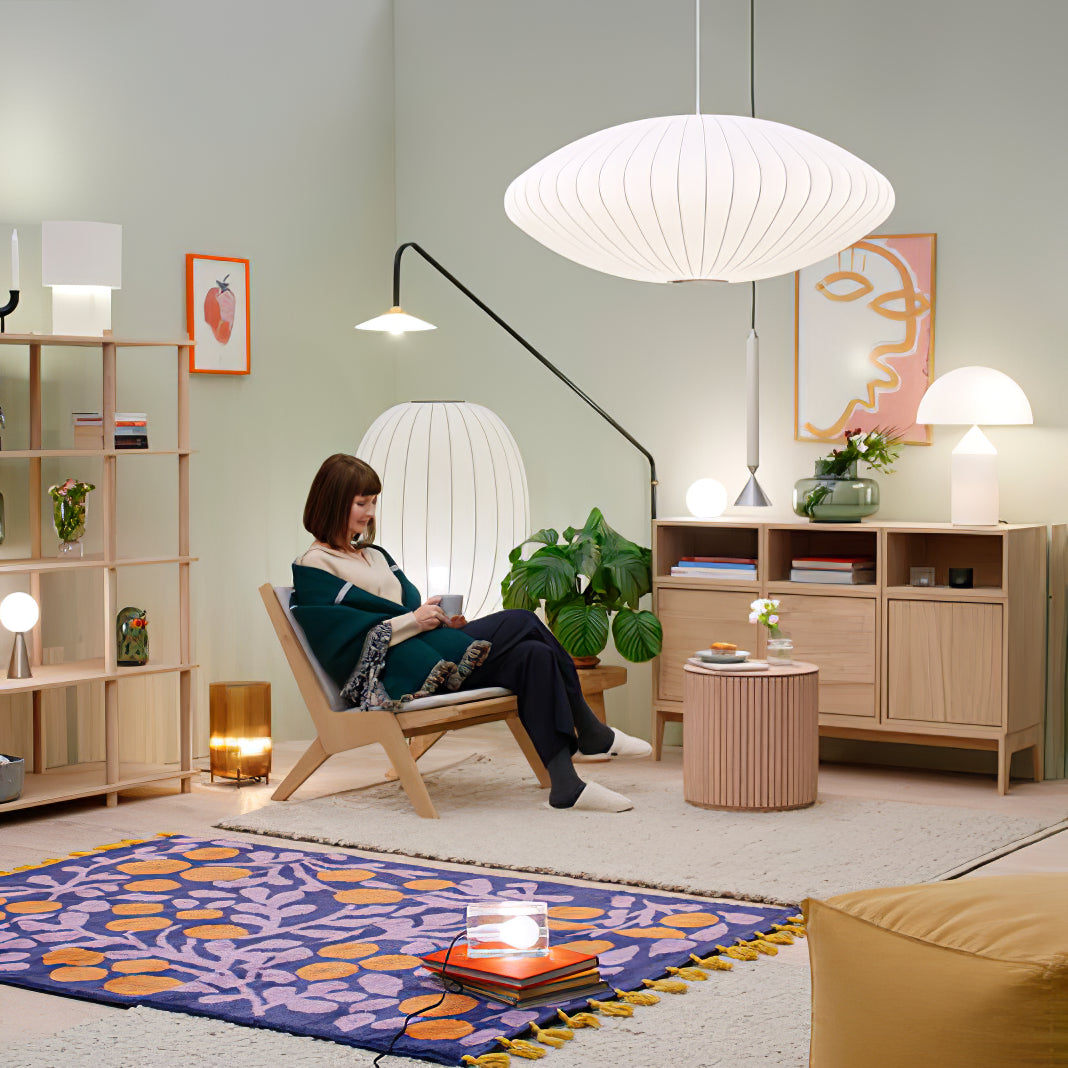 Bubble Mulberry Silk Pendant Lamp - Blowlighting