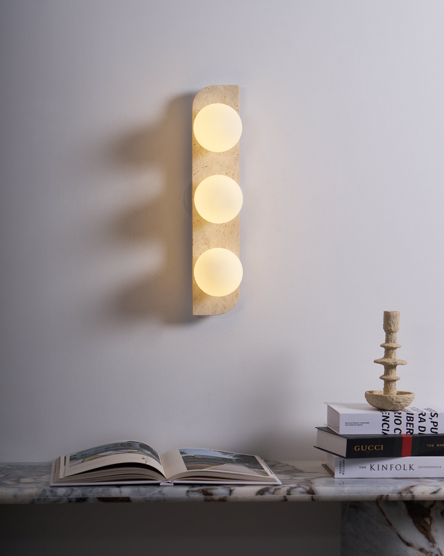 Alsilis Minimalist Travertine Wall Light - Neutralighting