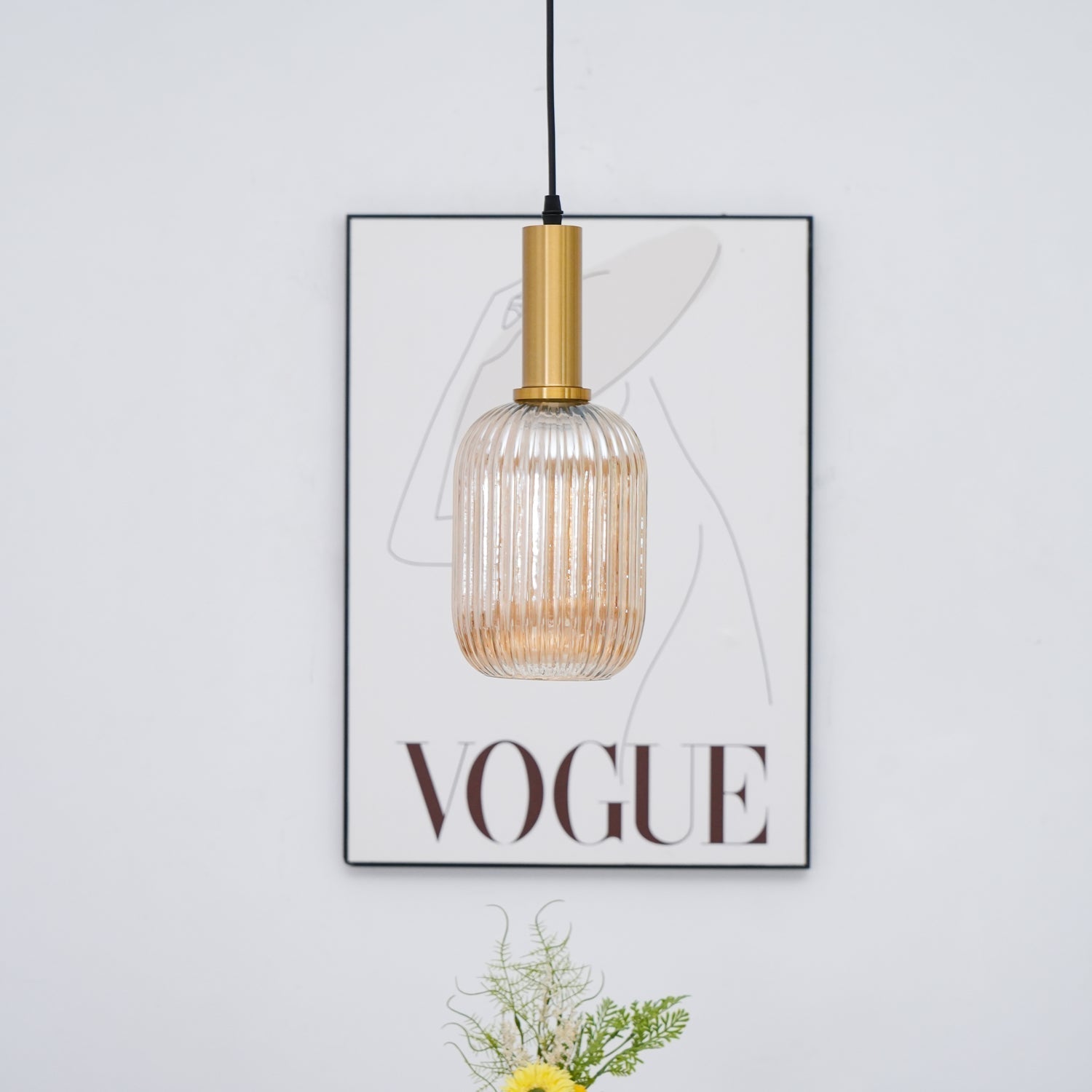 Elara Ribbed Pendant Lamp - Letslighting