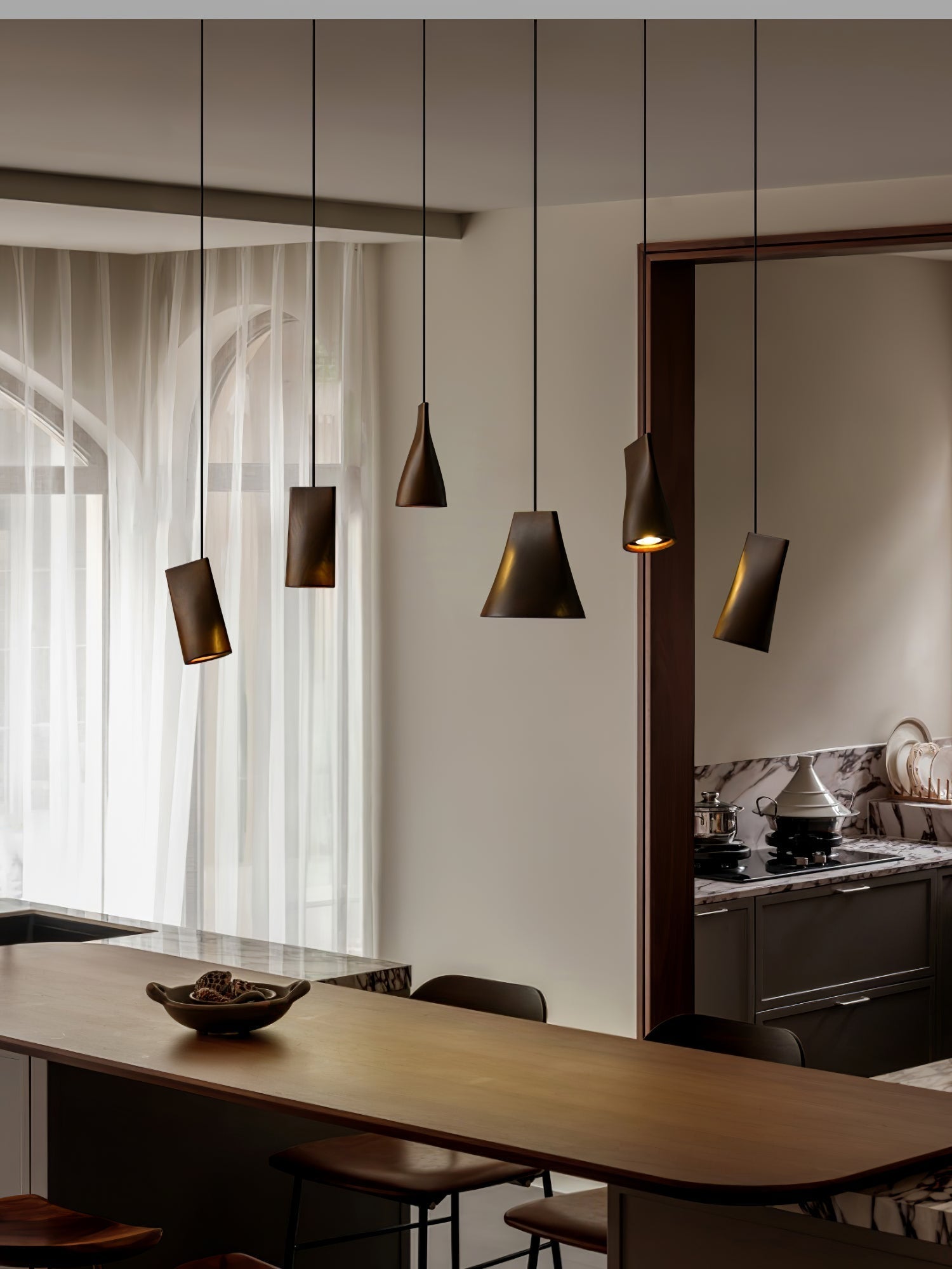 Vetra Rustic Wood Pendant Light - Blowlighting