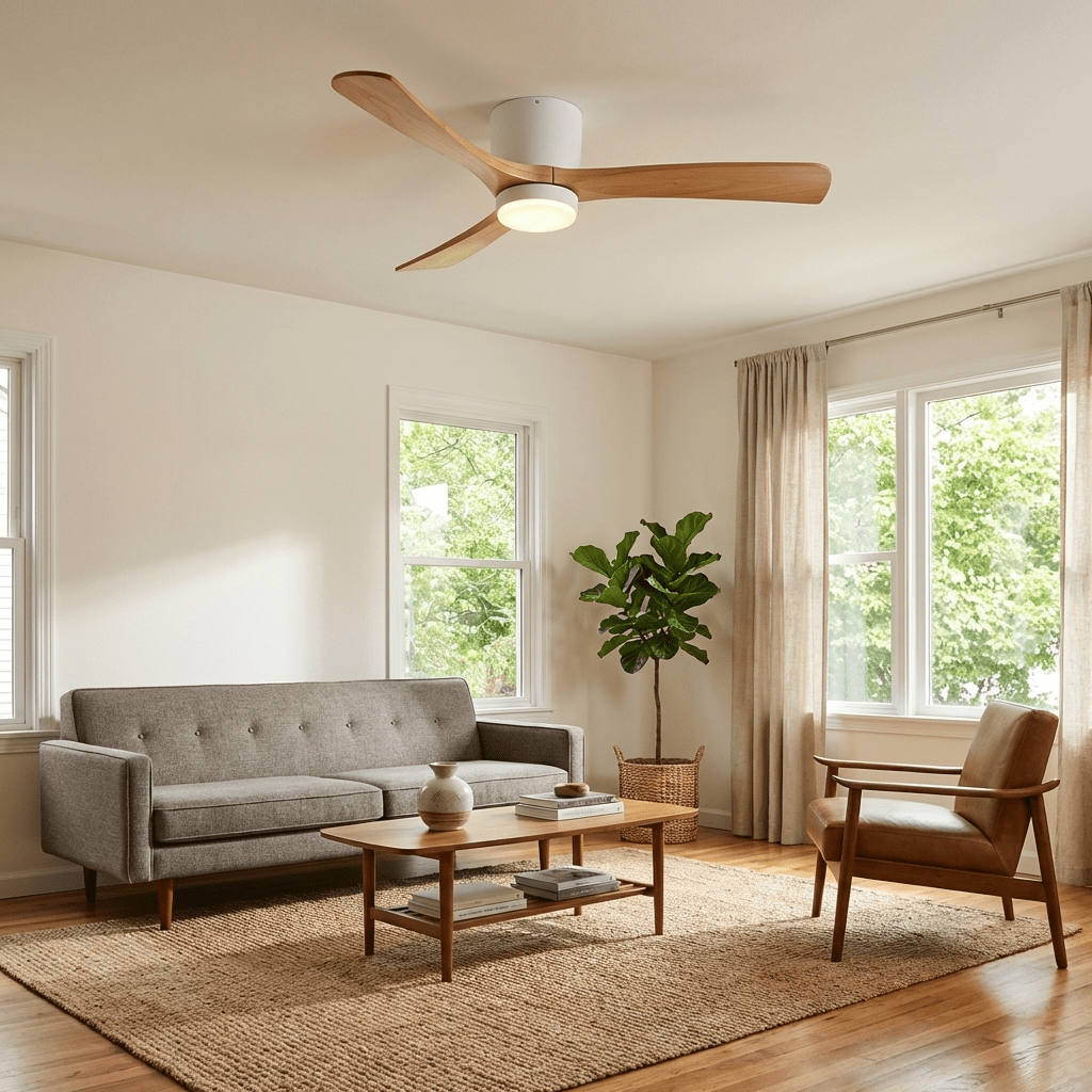 Ventilatore da soffitto Nordico Ezra con luce e telecomando