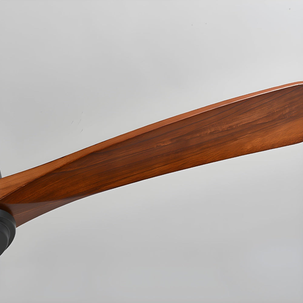 Ventilatore da soffitto moderno in legno Elena con pale in movimento
