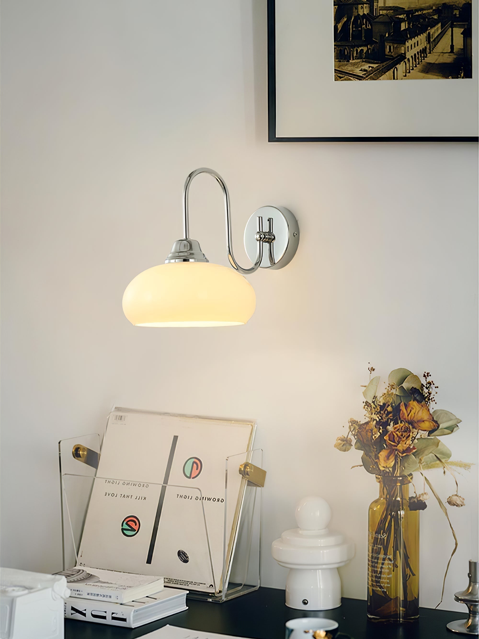 Ophaan Modern Minimalist Glass Metal Wall Light - Lamp Copper