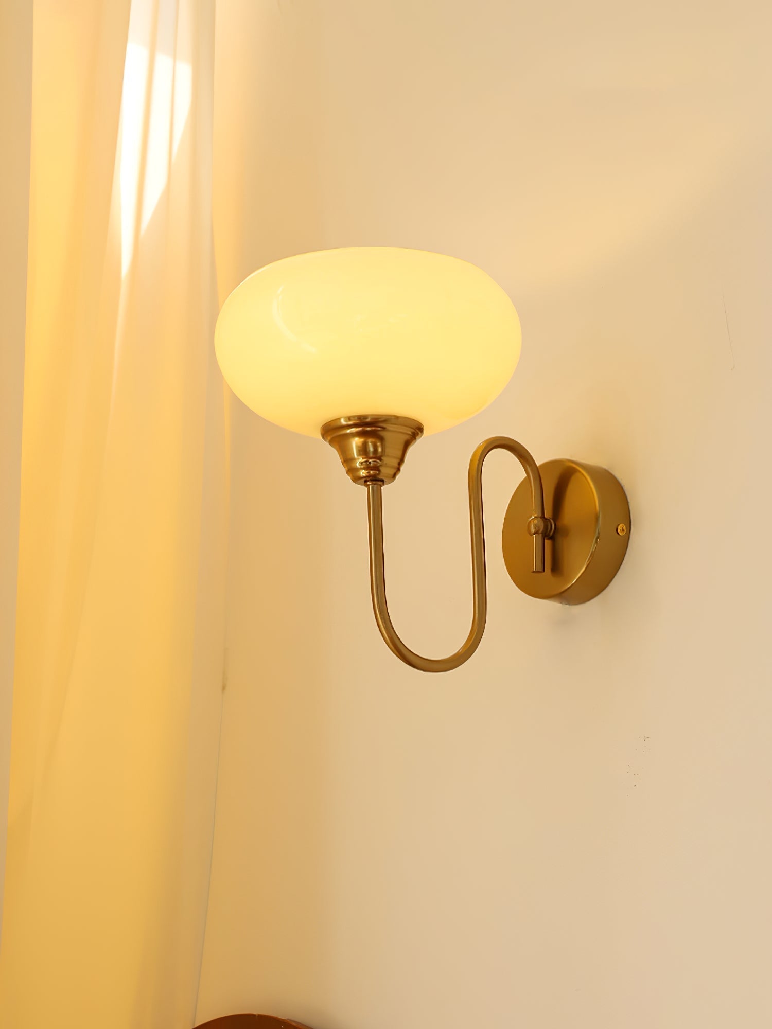 Ophaan Modern Minimalist Glass Metal Wall Light - Lamp Copper