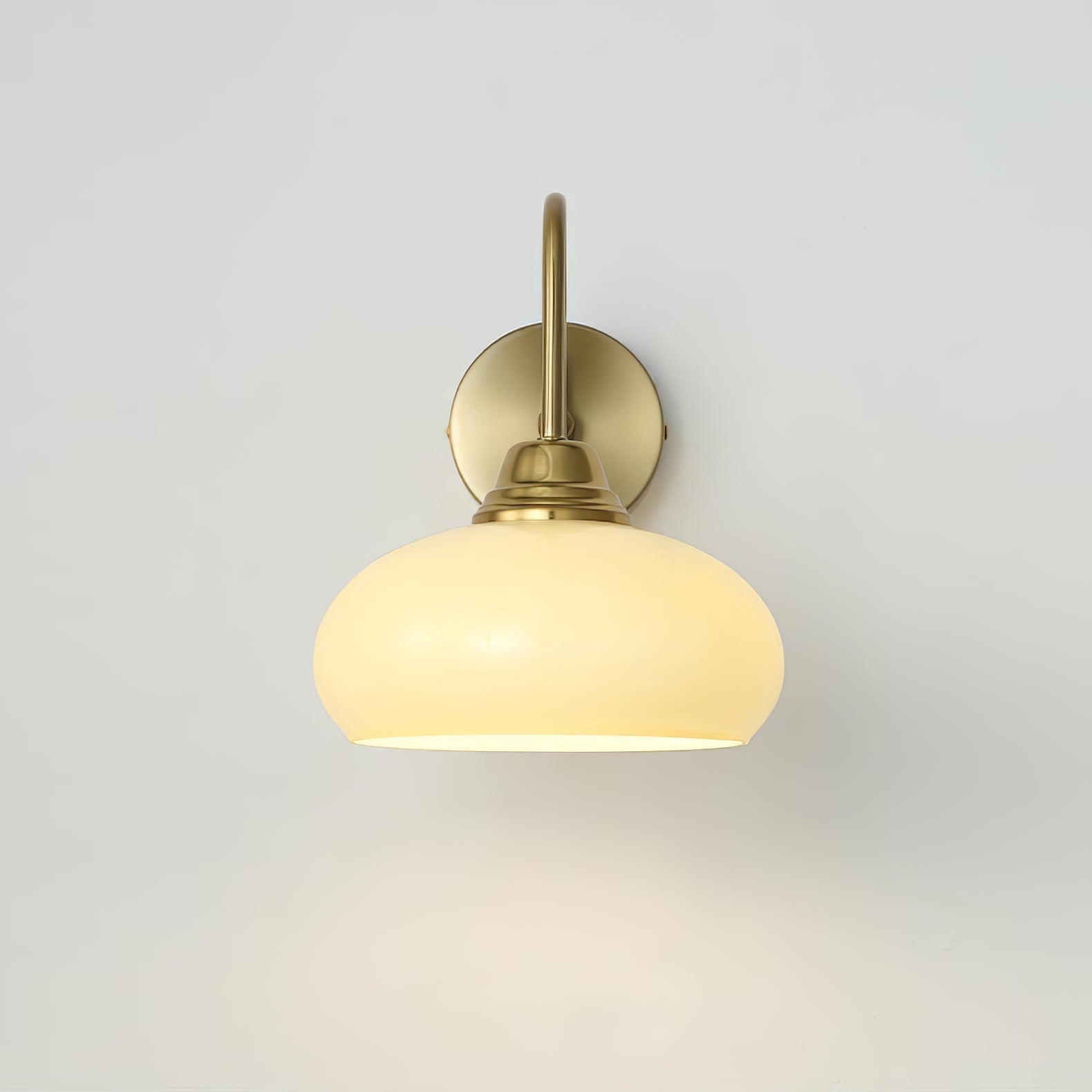 Ophaan Modern Minimalist Glass Metal Wall Light - Lamp Copper