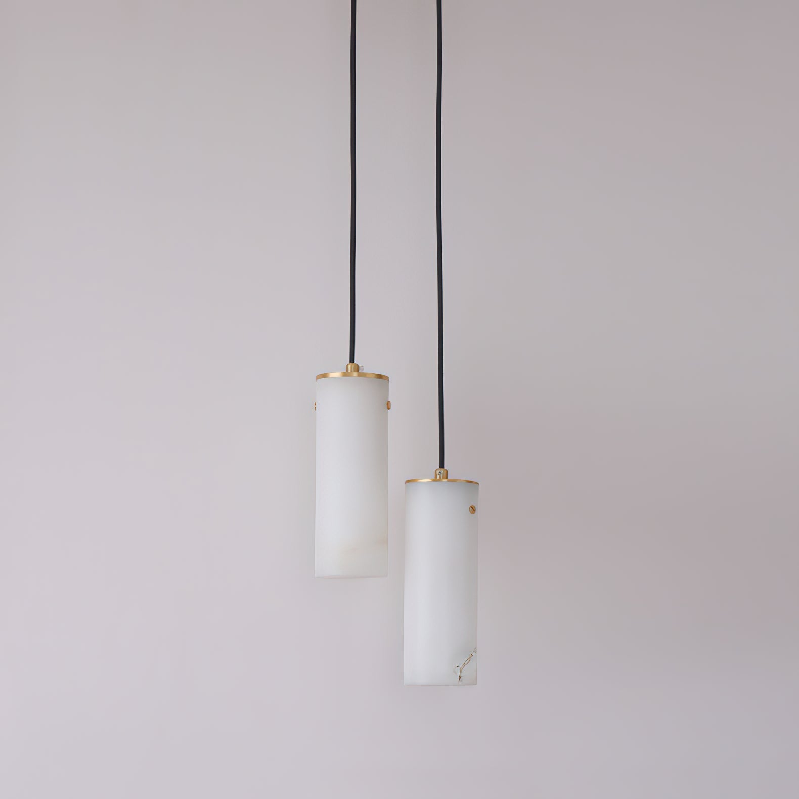 Lyvina Modern Minimalist Vertical Alabaster Pendant Light - Lamp Copper