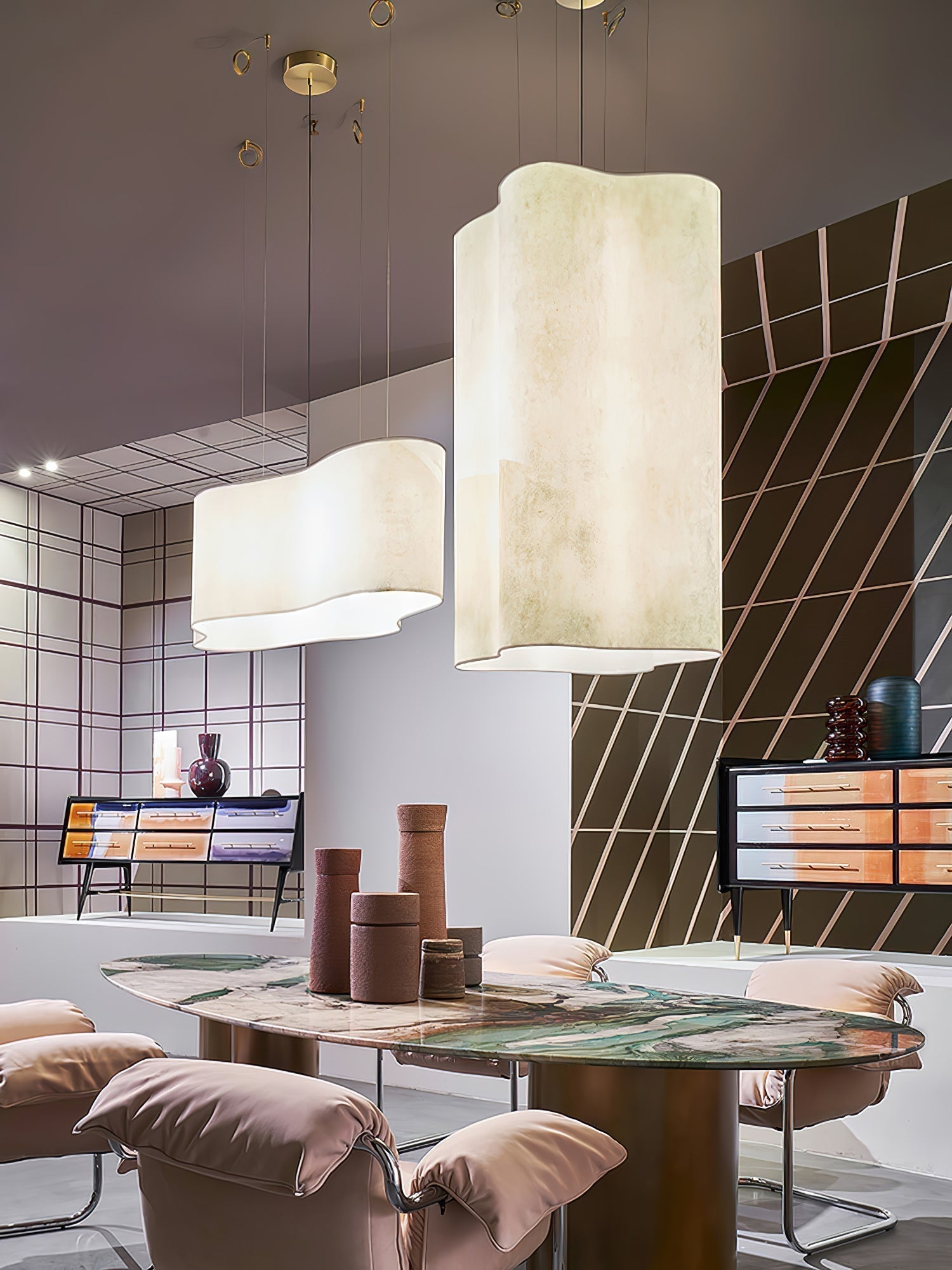 Aurora Pendant Lamp Cloud Shape Modern - Blowlighting