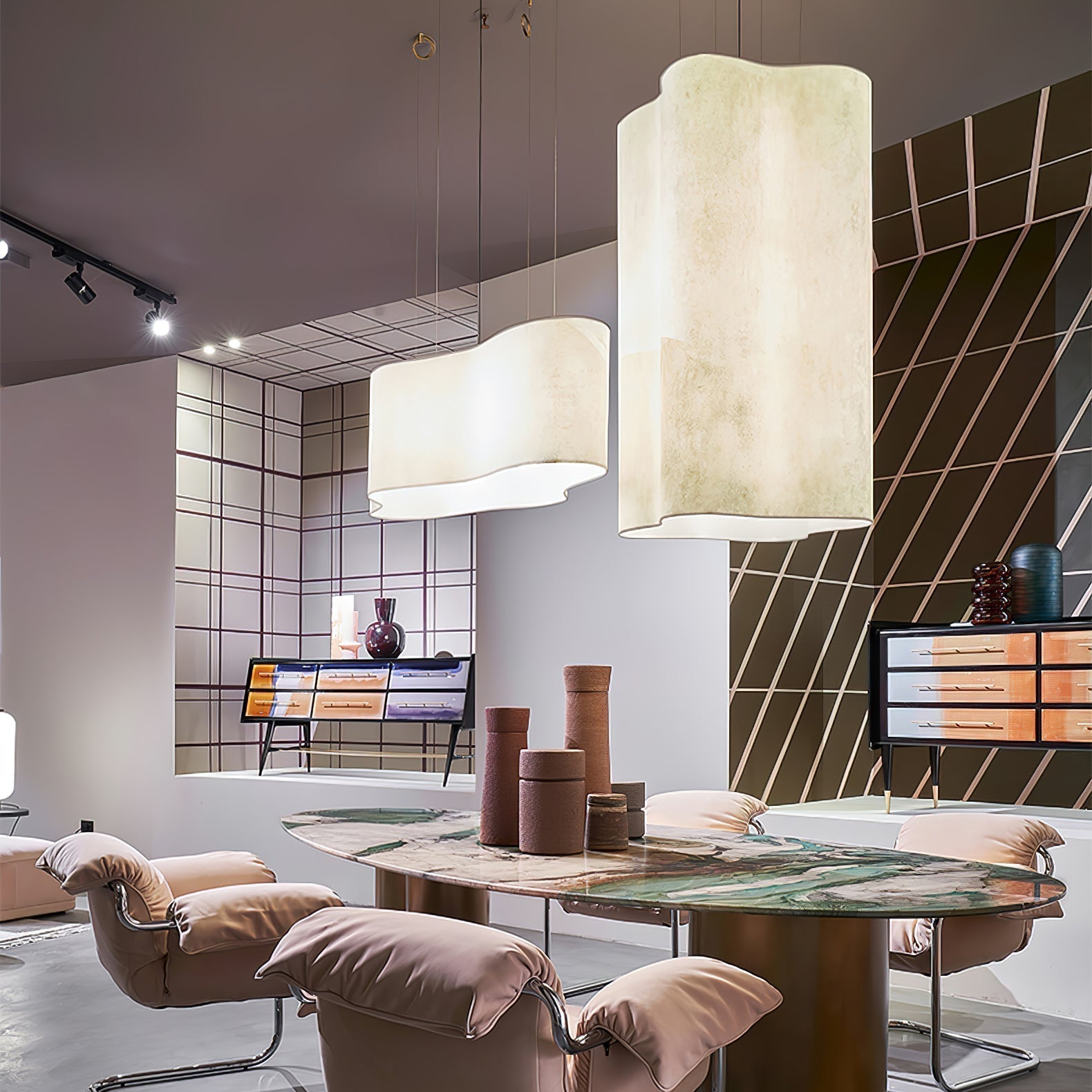 Aurora Pendant Lamp Cloud Shape Modern - Blowlighting