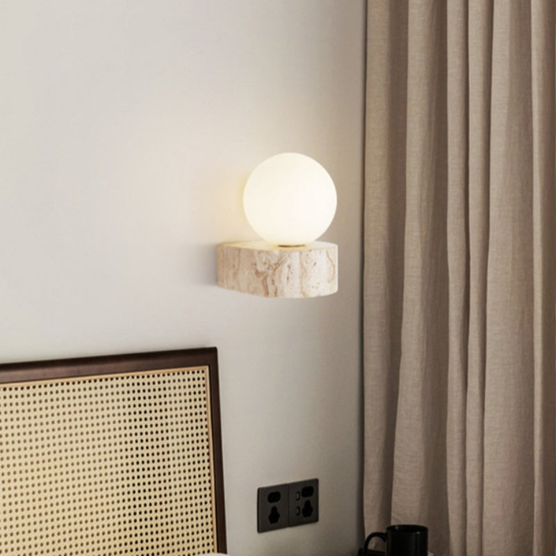 Avi Creativo Pietra Vetro Applique Bianco Camera da letto Soggiorno