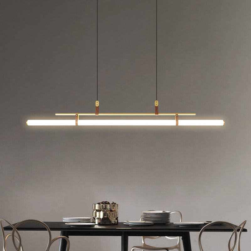 Edge Lampade a Sospensione Metallo Nero/oro Lineare Moderne