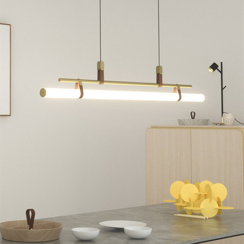 Edge Lampade a Sospensione Metallo Nero/oro Lineare Moderne