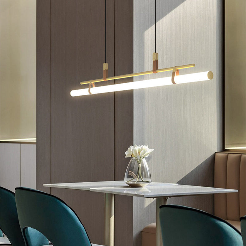 Edge Lampade a Sospensione Metallo Nero/oro Lineare Moderne
