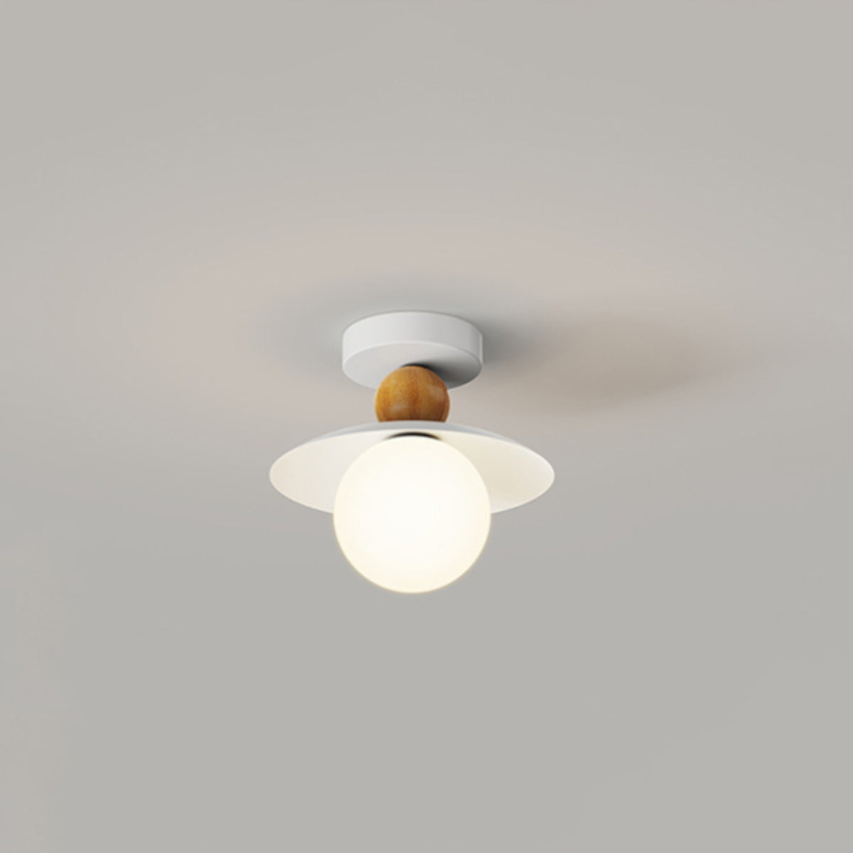 Valentina Moderno Acrilico Metallo Applique Plafoniera Legno Rosso Camera da Letto Corridoio