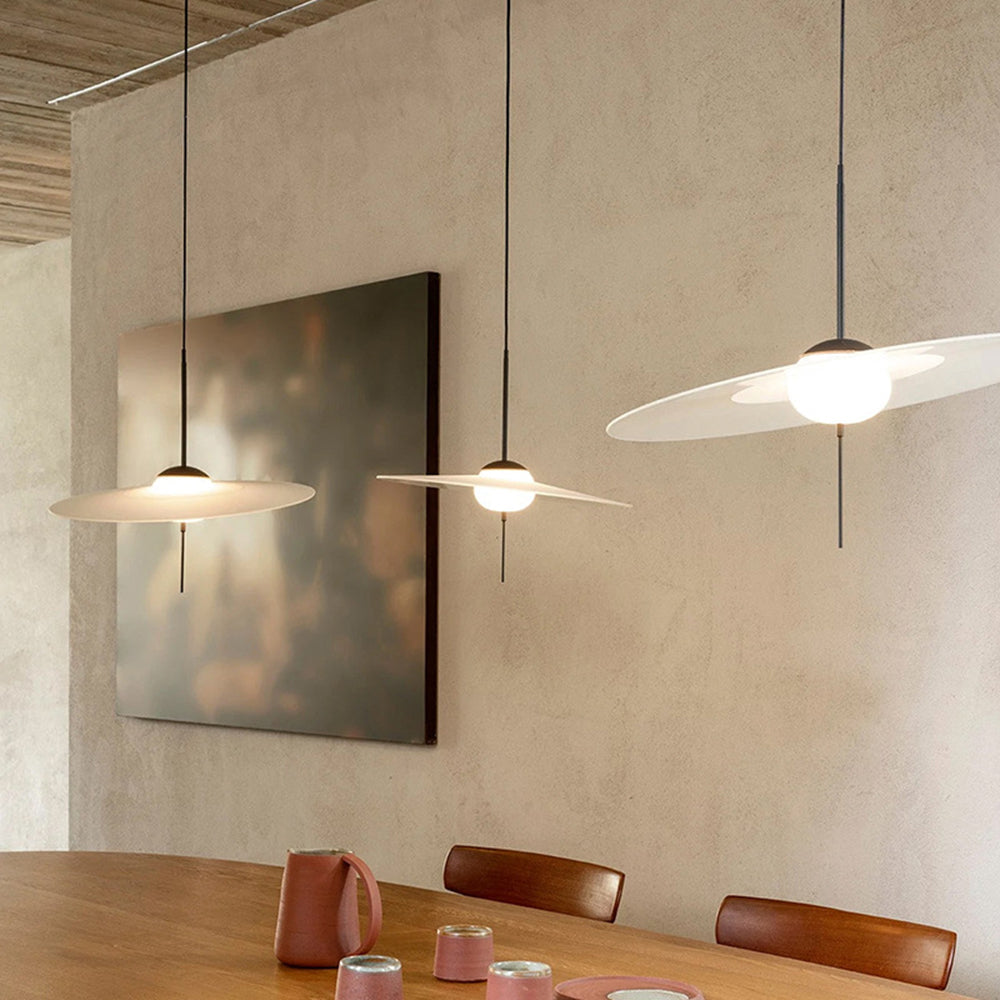 Arisha Moderno Rotondo Lampade a Sospensione Vetro Acrilico Sala da Pranzo