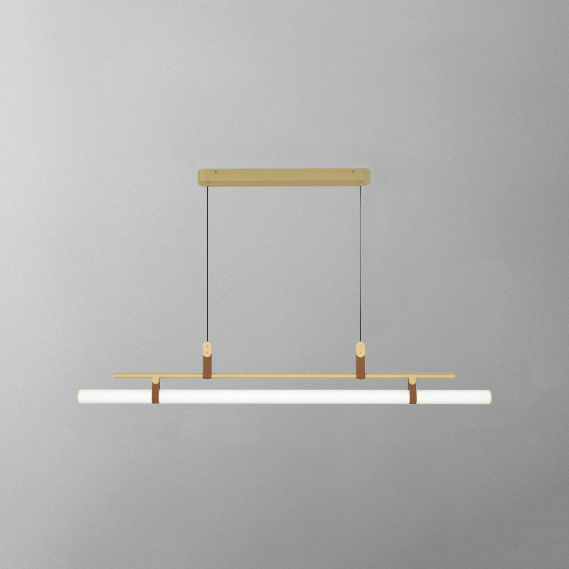 Edge Lampade a Sospensione Metallo Nero/oro Lineare Moderne