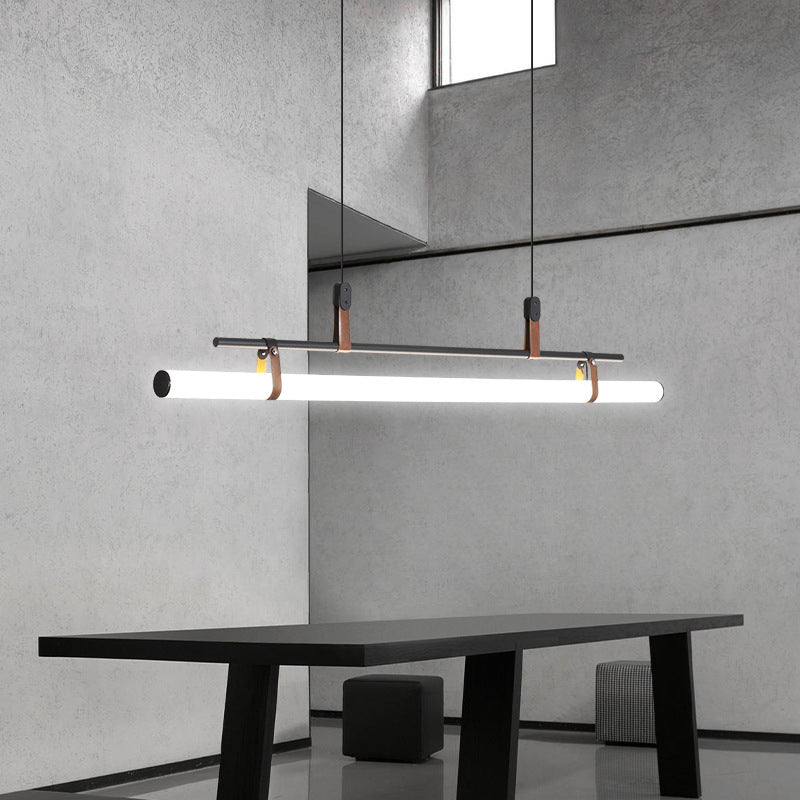 Edge Lampade a Sospensione Metallo Nero/oro Lineare Moderne