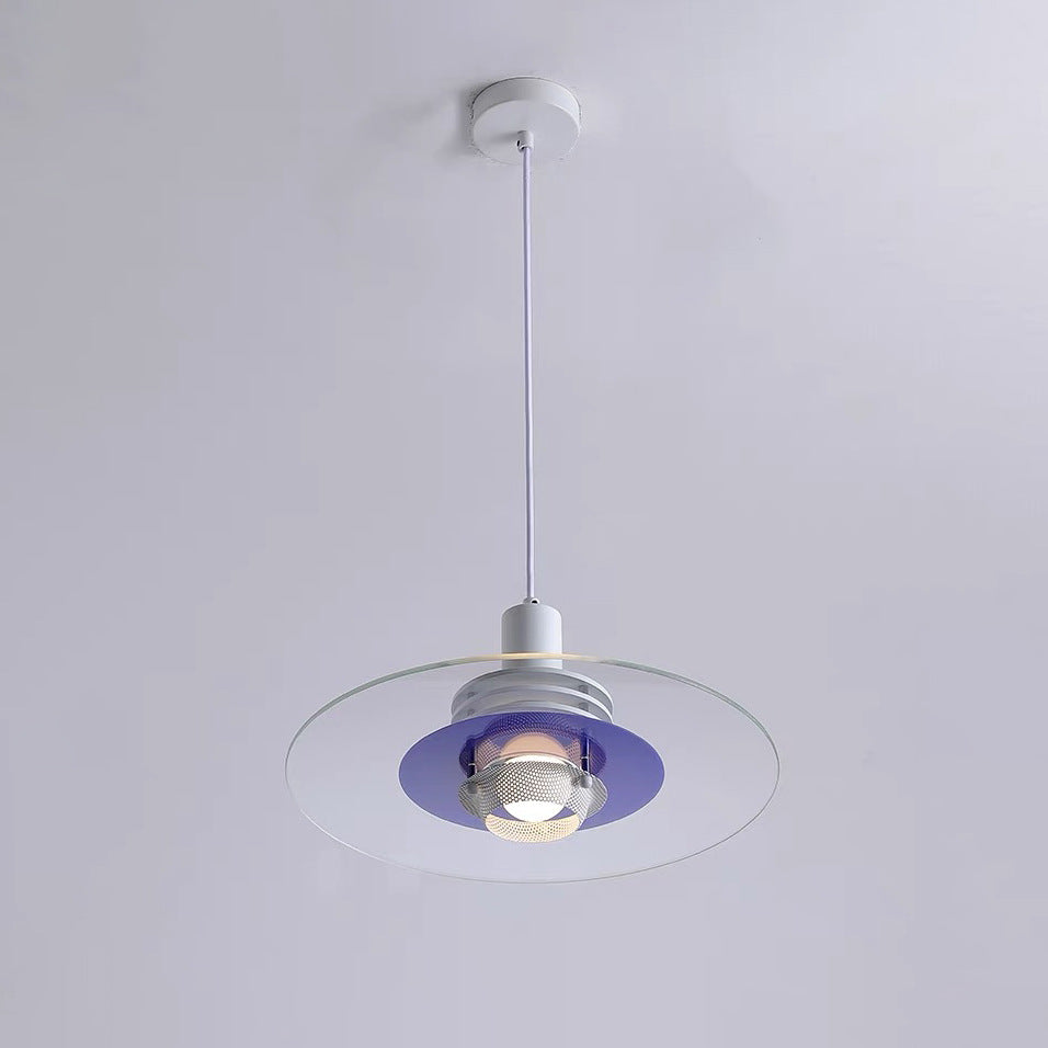 Valentina Moderno Metallo/Vetro/Acrilico Sospensione Bianco/Blu/Arancio/Argento Soggiorno