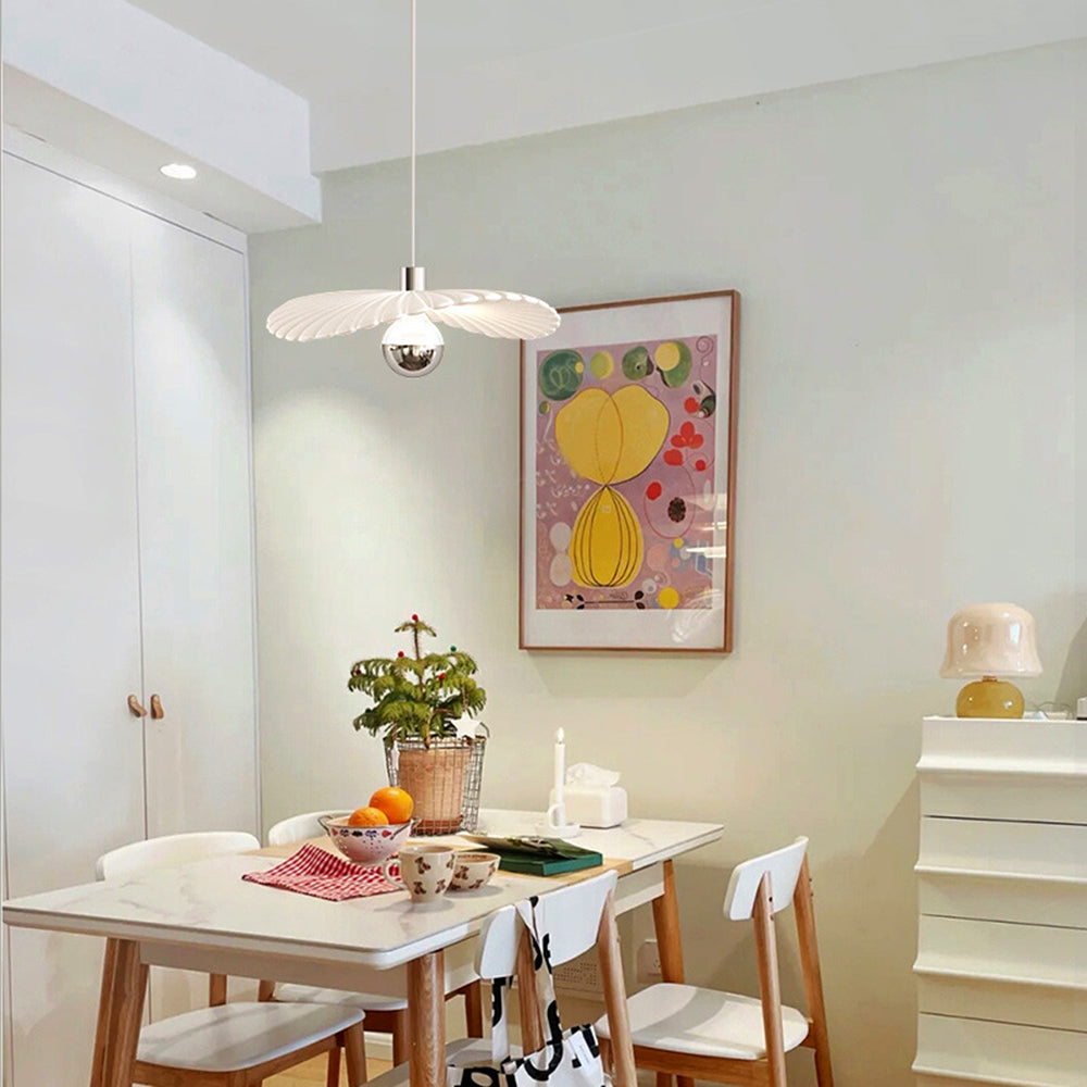 Arisha Nordic Foglia Lampade a Sospensione Bianco Metallo Resina