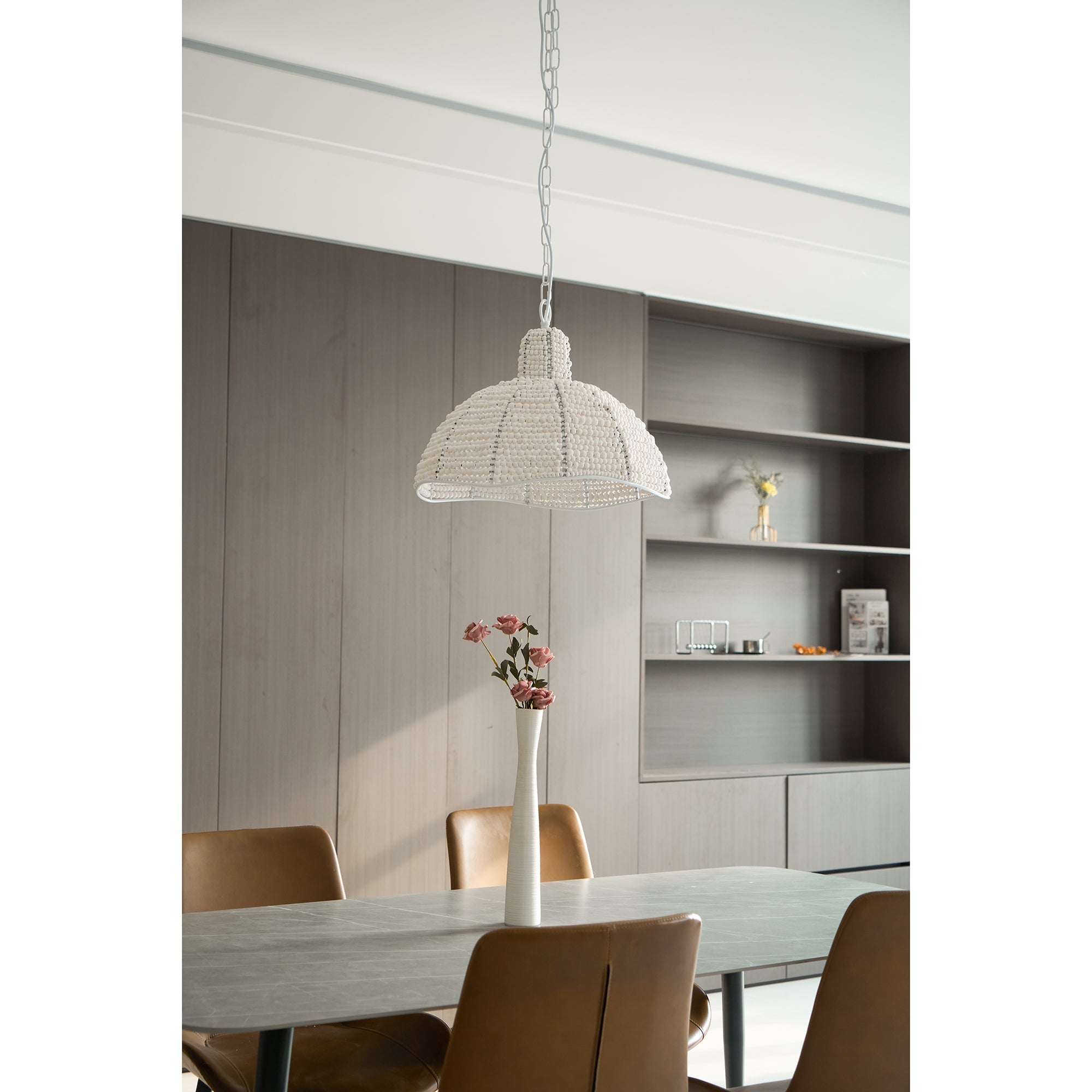 Veliraris Postmodern Luxury Metal Wood Pendant Lamp - Lamp Copper