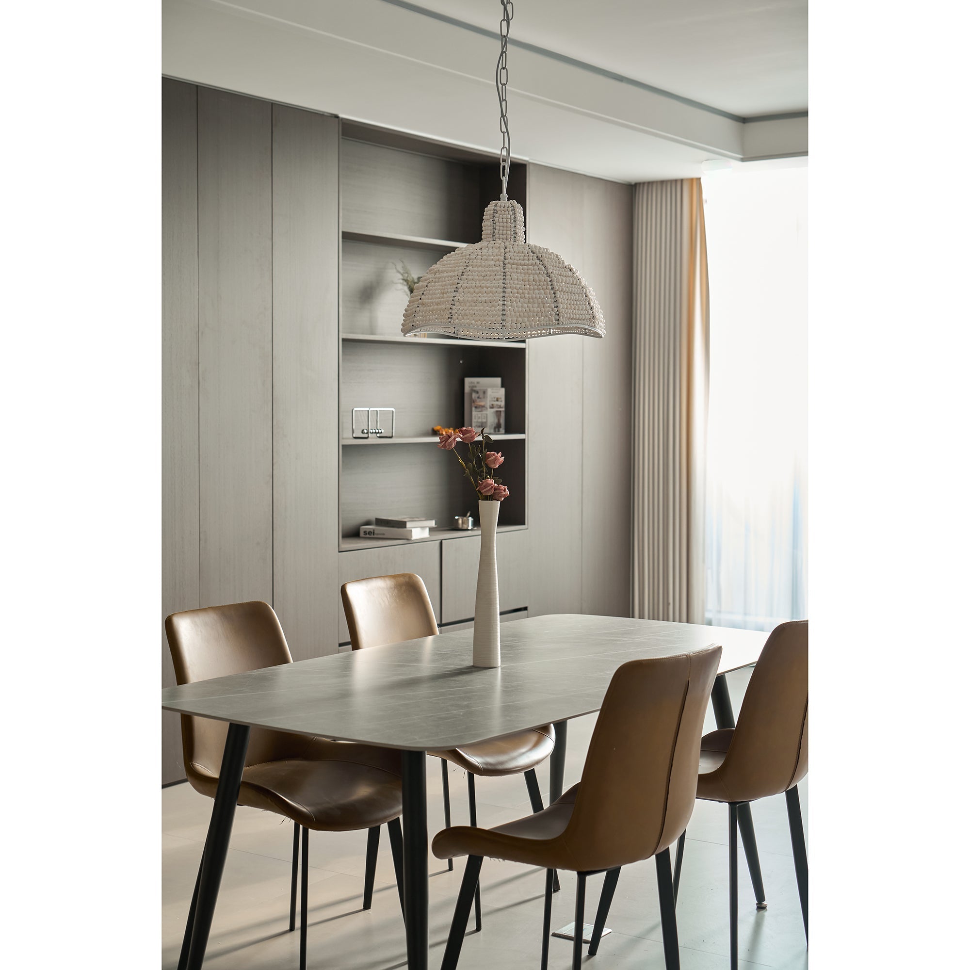 Veliraris Postmodern Luxury Metal Wood Pendant Lamp - Lamp Copper
