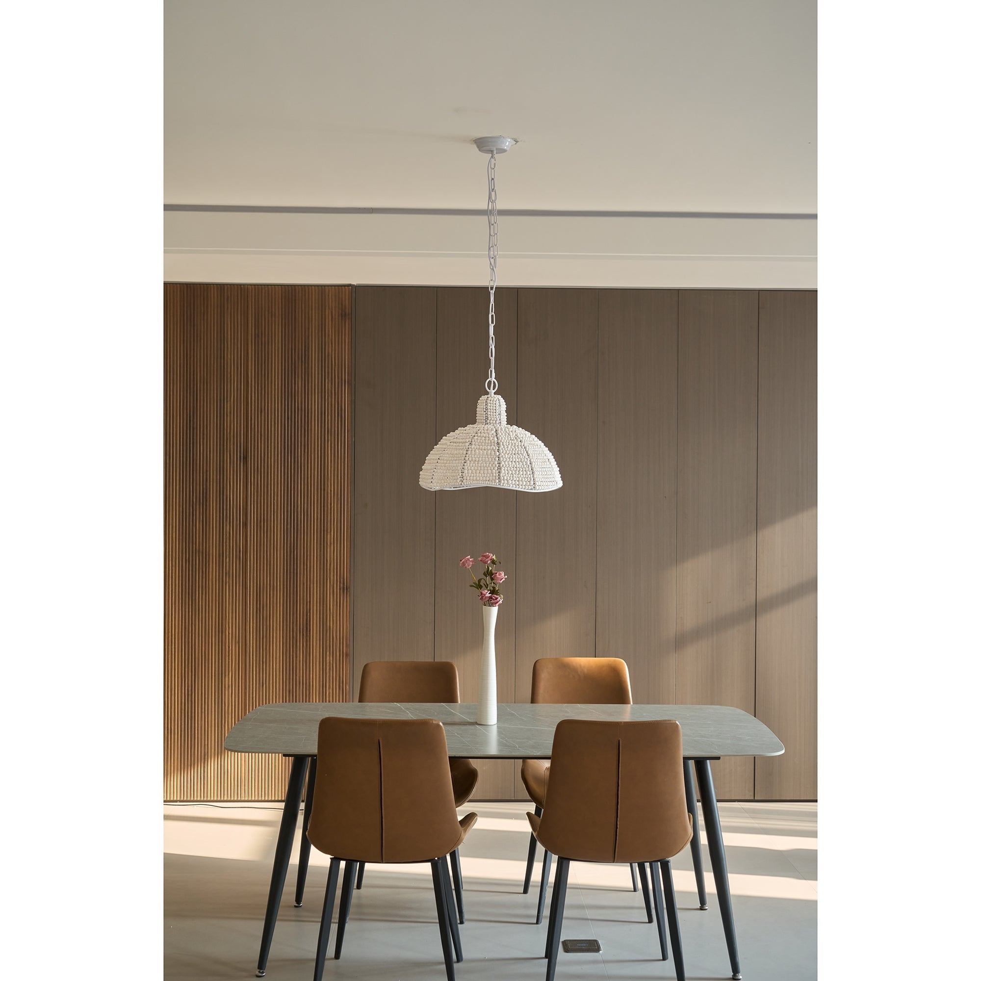 Veliraris Postmodern Luxury Metal Wood Pendant Lamp - Lamp Copper