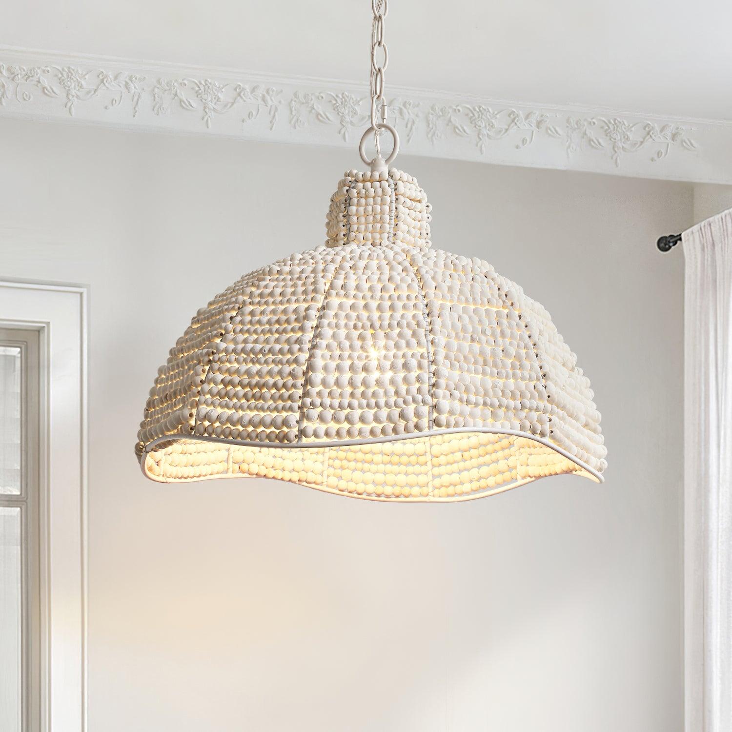 Obispo Wood Beads Pendant Lamp - Blowlighting