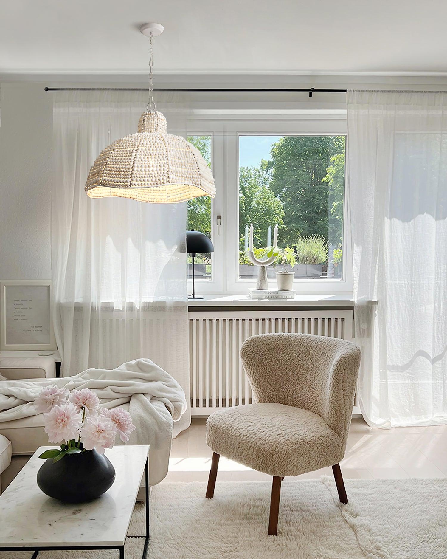 Obispo Wood Beads Pendant Lamp - Blowlighting