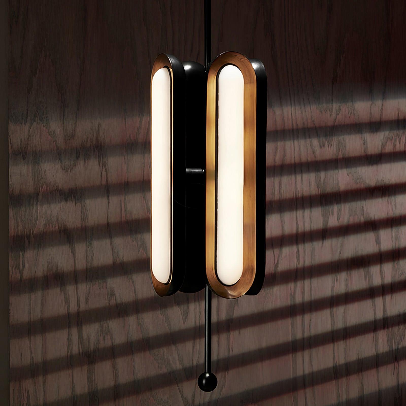 Lyvinaris Geometric Brass Linear Pendant Light - Blowlighting