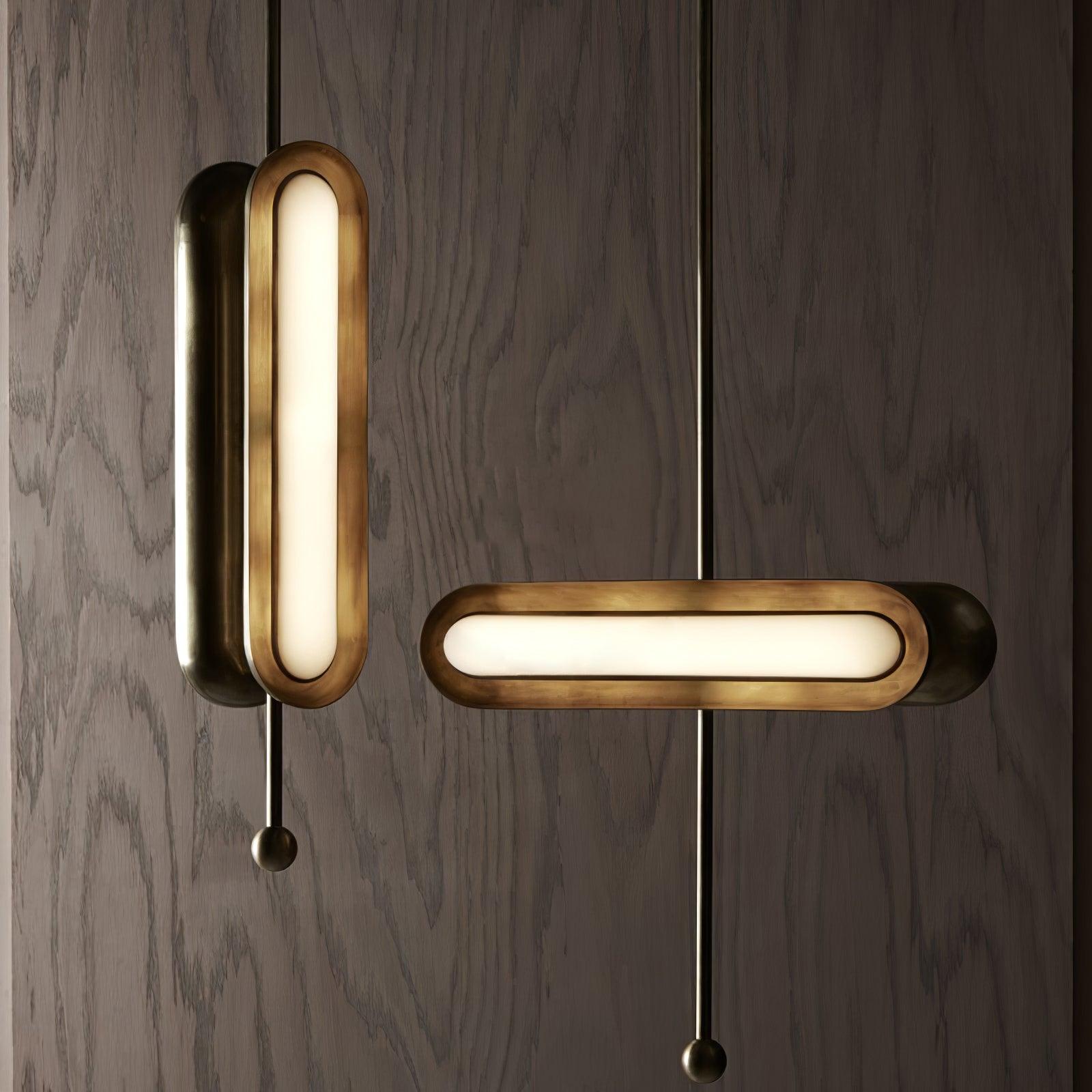 Lyvinaris Geometric Brass Linear Pendant Light - Blowlighting