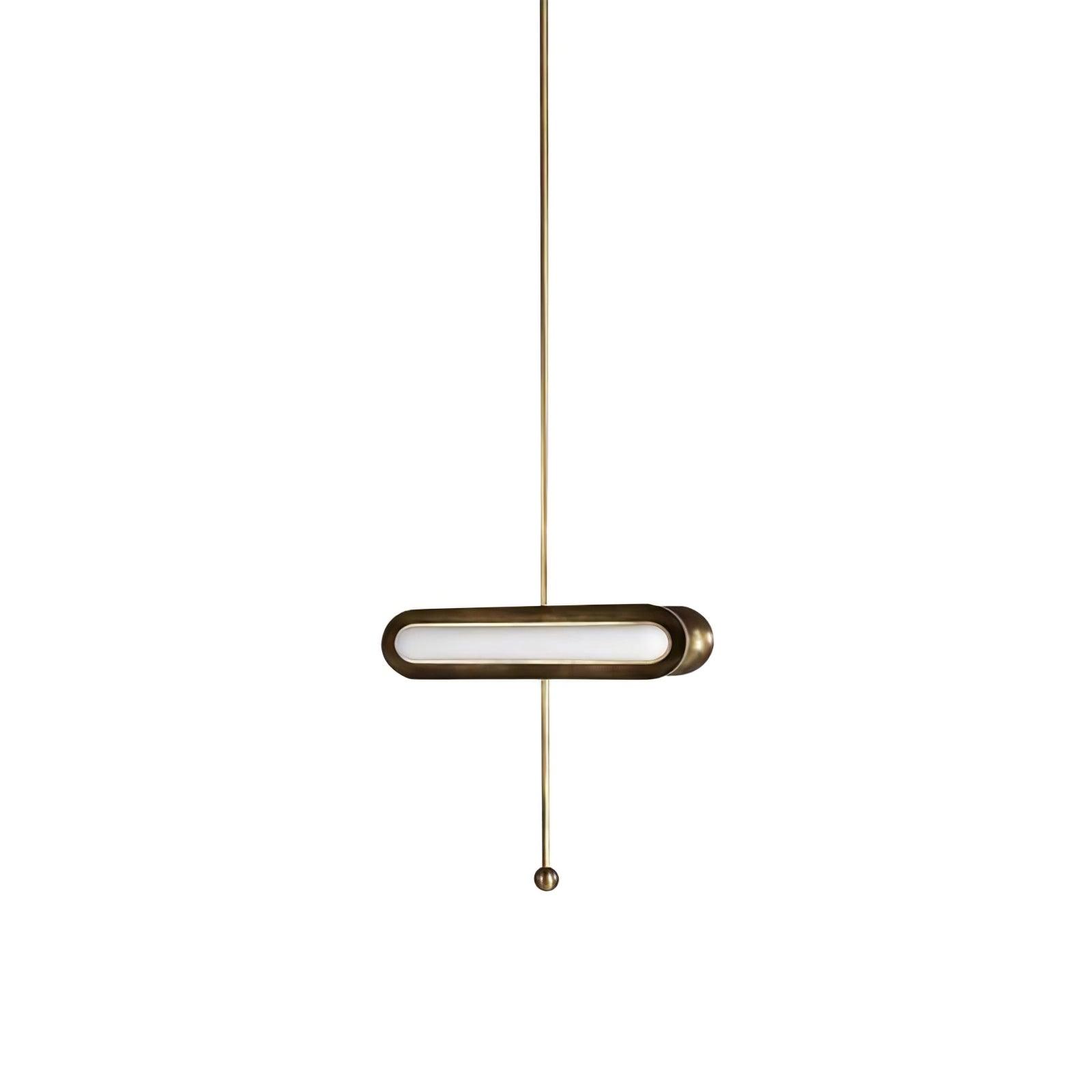 Lyvinaris Geometric Brass Linear Pendant Light - Blowlighting