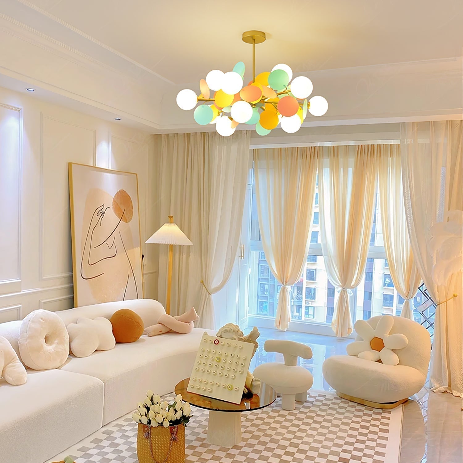 Off White Tree Chandelier - Blowlighting