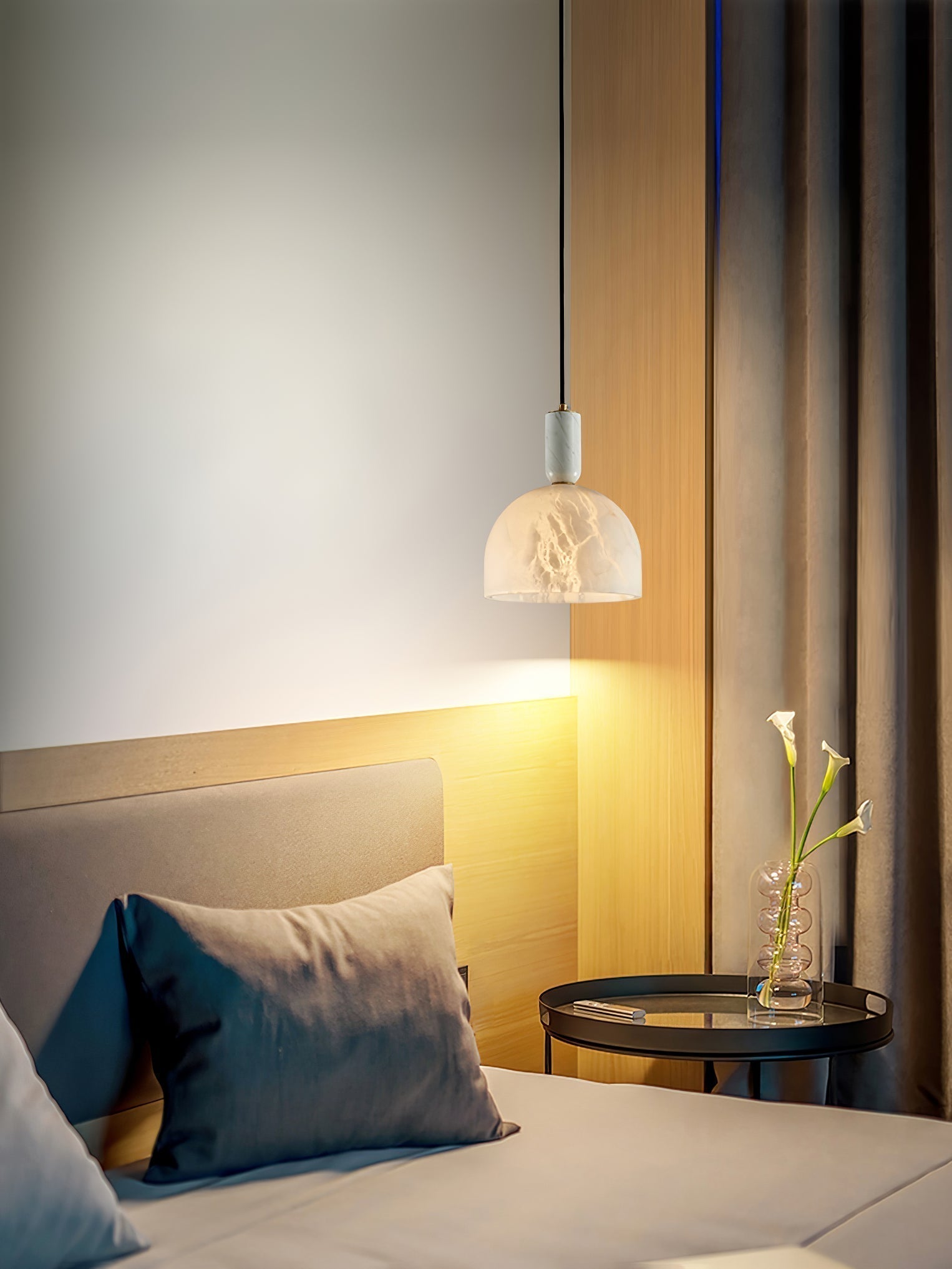 Ulcaris Modern Minimalist Alabaster Pendnat Light - Lamp Copper