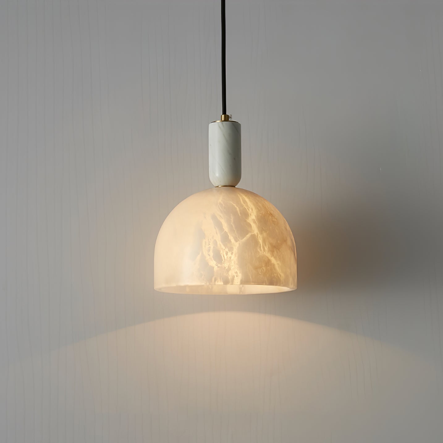 Ulcaris Modern Minimalist Alabaster Pendnat Light - Lamp Copper