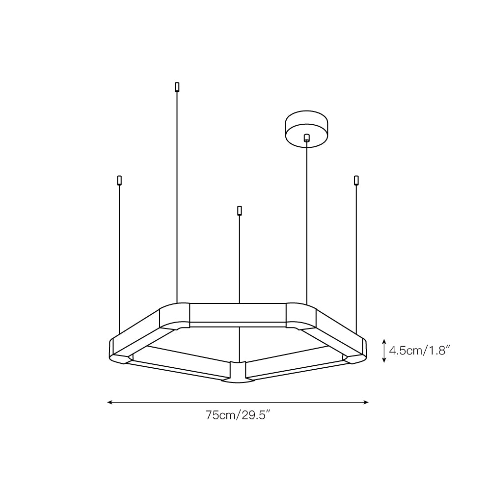 Celaeisra Unique Single Ring Alabaster Chandelier - Lamp Copper