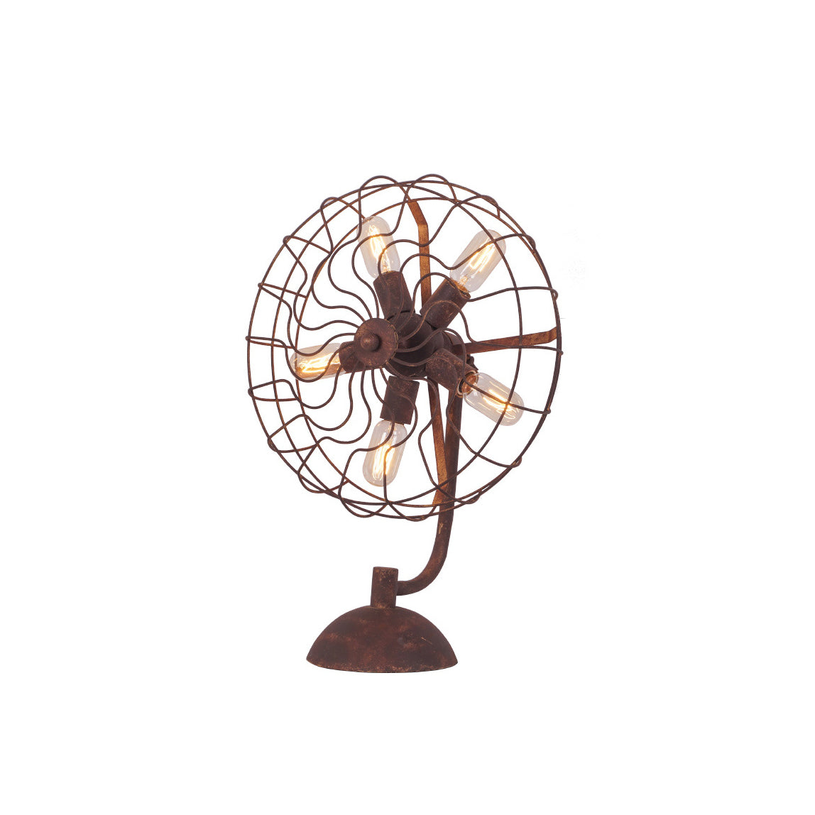 Old Style Fan Table Lamp - Lamp Copper