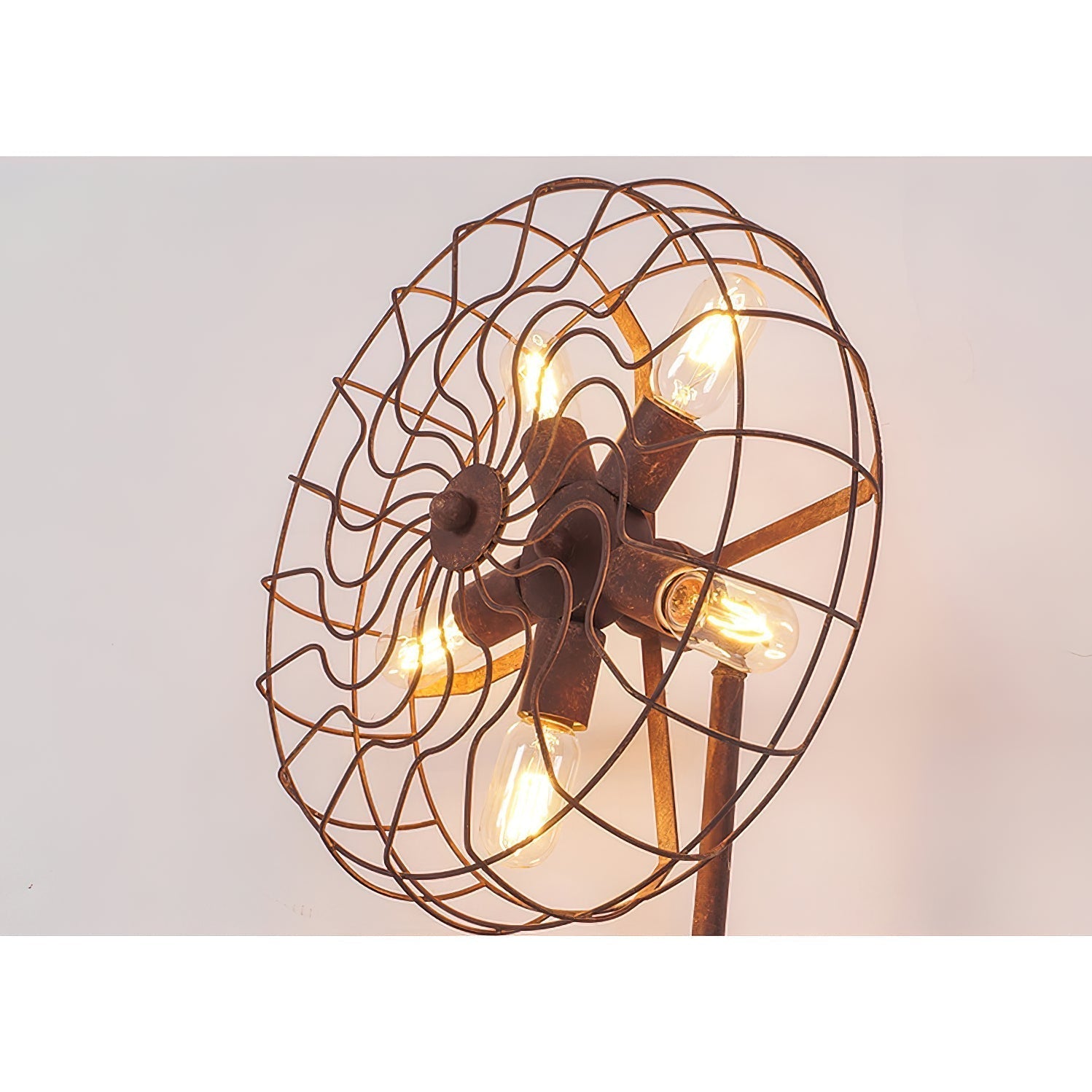 Old Style Fan Table Lamp - Lamp Copper