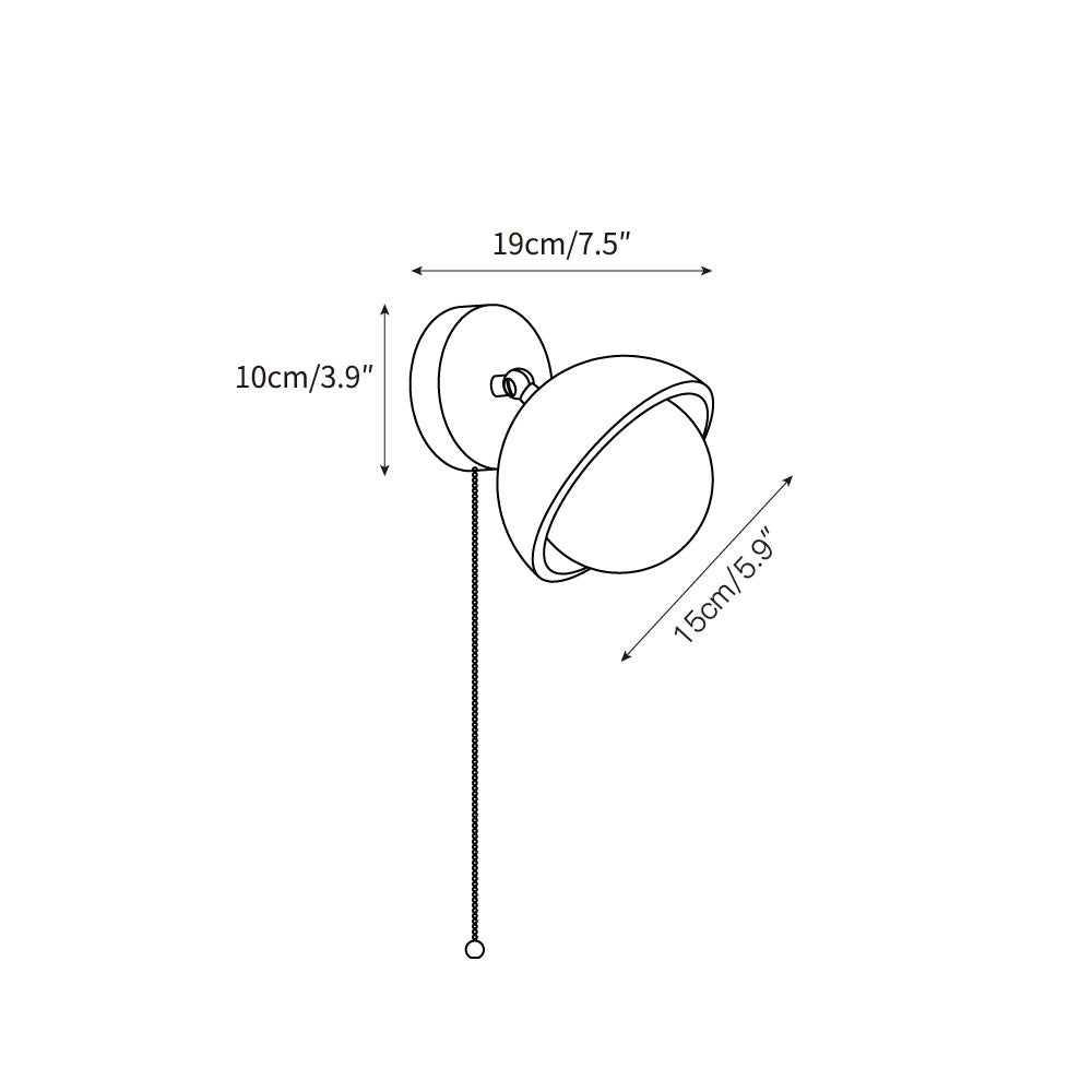 Myrinir Modern Minimalist Wood Travertine Wall Lamp - Lamp Copper