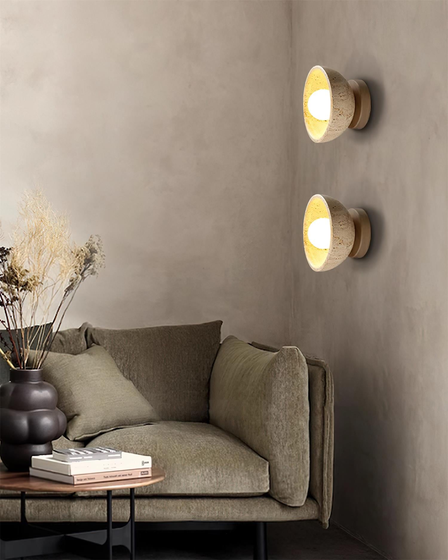 Wall Lamp Travertine Body Modern Minimalist Accent Lighting Fixture - Letslighting