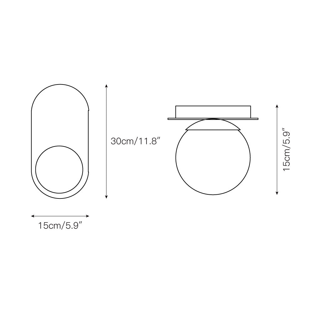 Utalira Modern Minimalist Arch Glass Onyx Wall Lamp - Lamp Copper