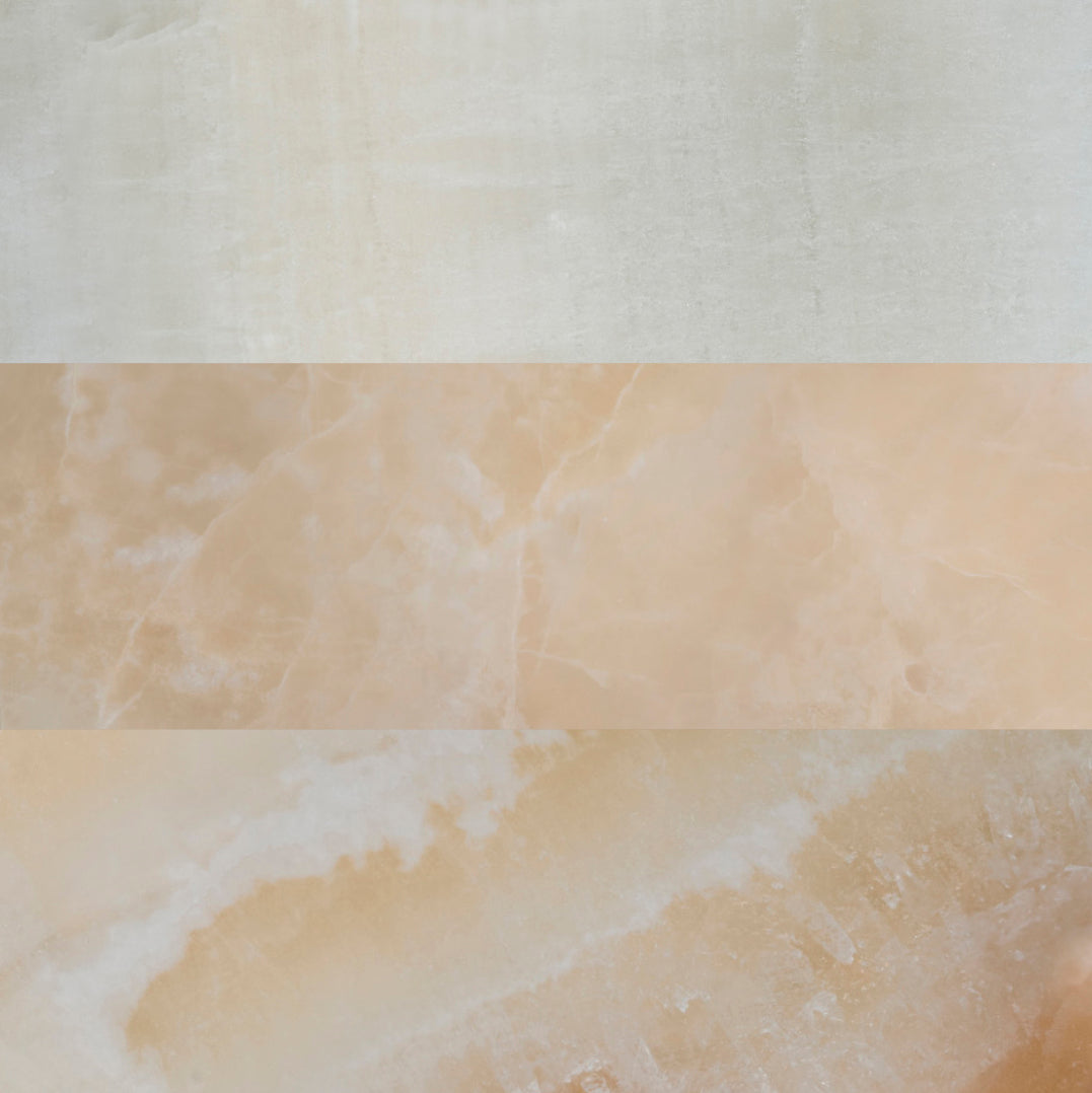 Utalira Modern Minimalist Arch Glass Onyx Wall Lamp - Lamp Copper